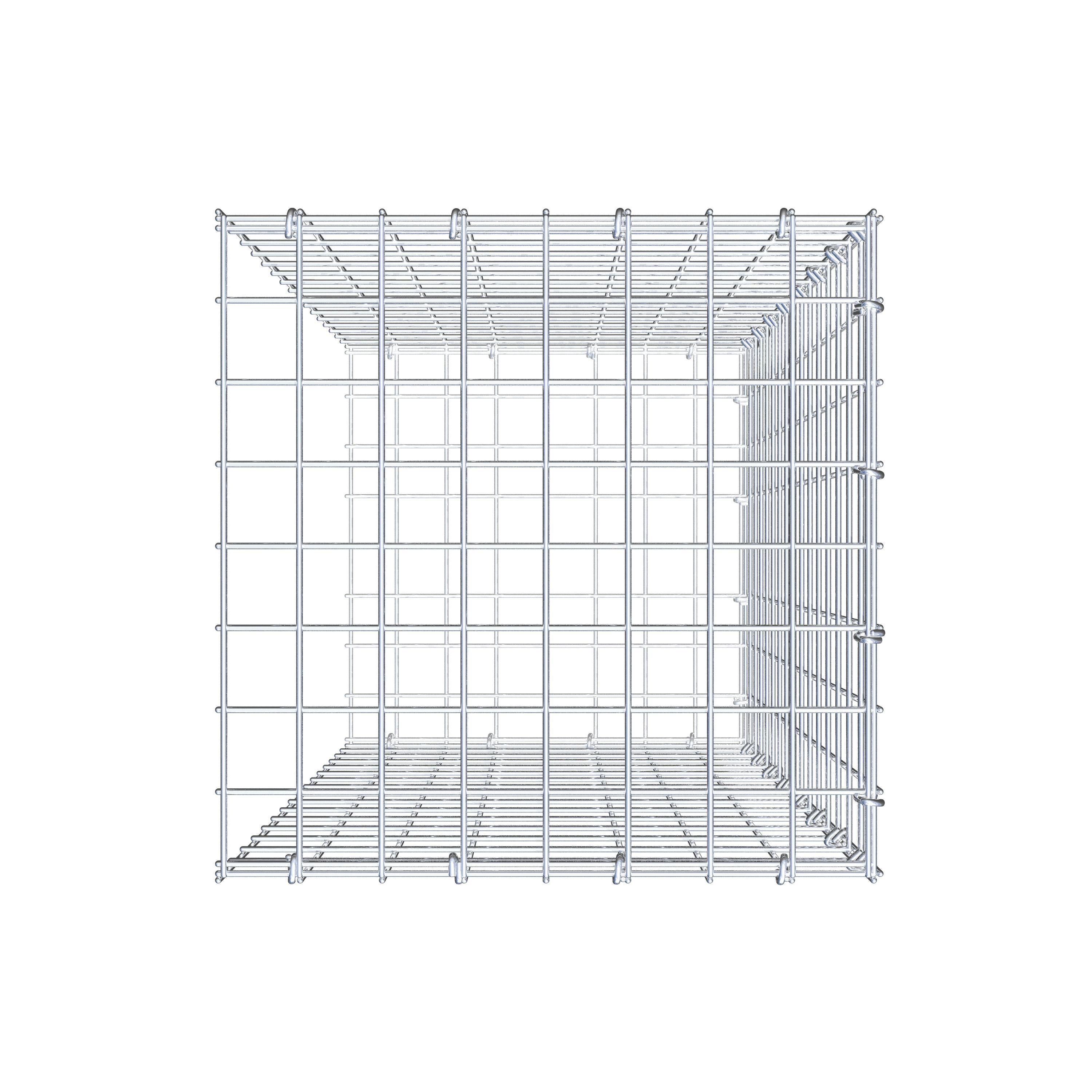 Opzetpaal type 2 80 cm x 40 cm x 40 cm (L x H x D), maaswijdte 5 cm x 5 cm, C-ring
