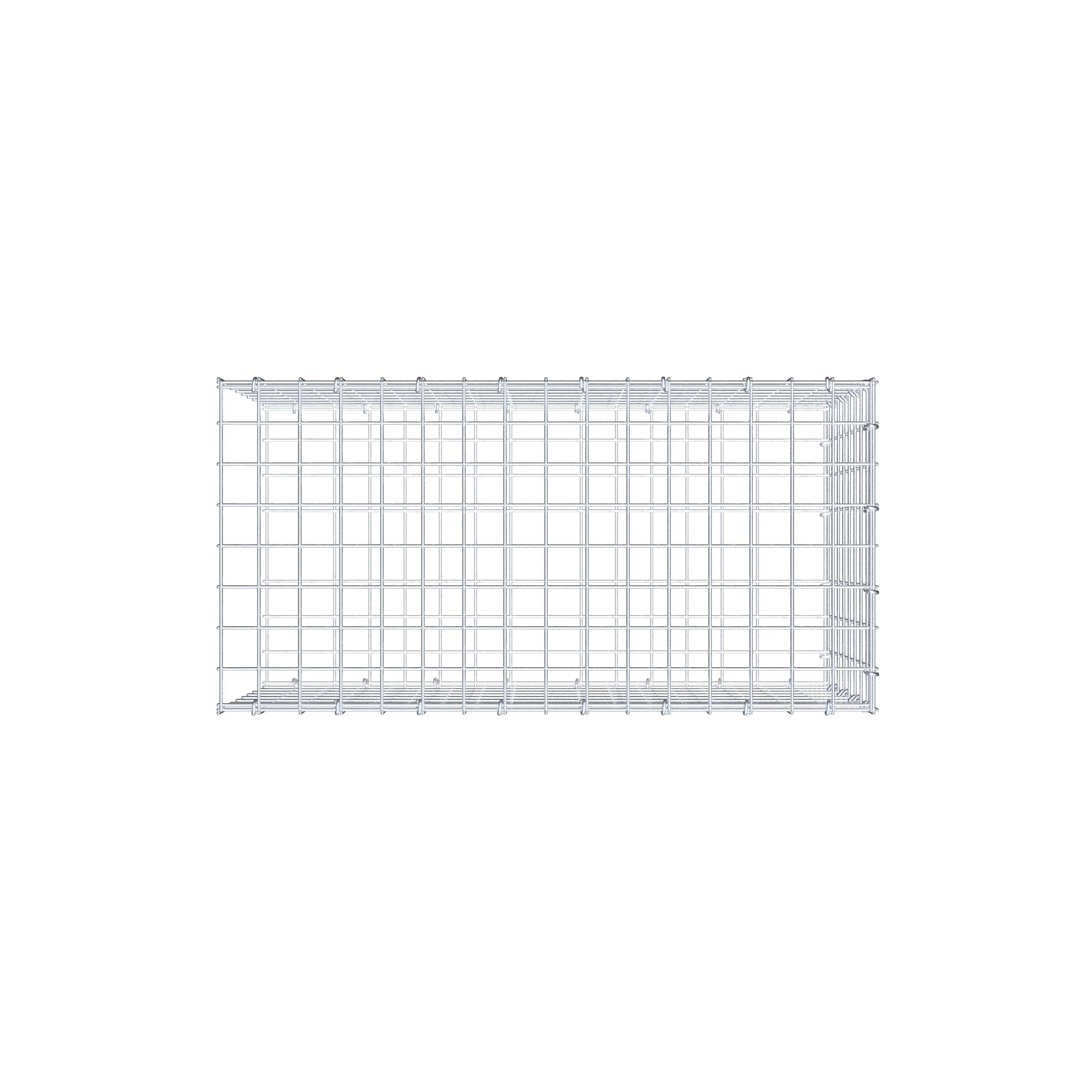 Opzetpaal type 2 80 cm x 40 cm x 40 cm (L x H x D), maaswijdte 5 cm x 5 cm, C-ring