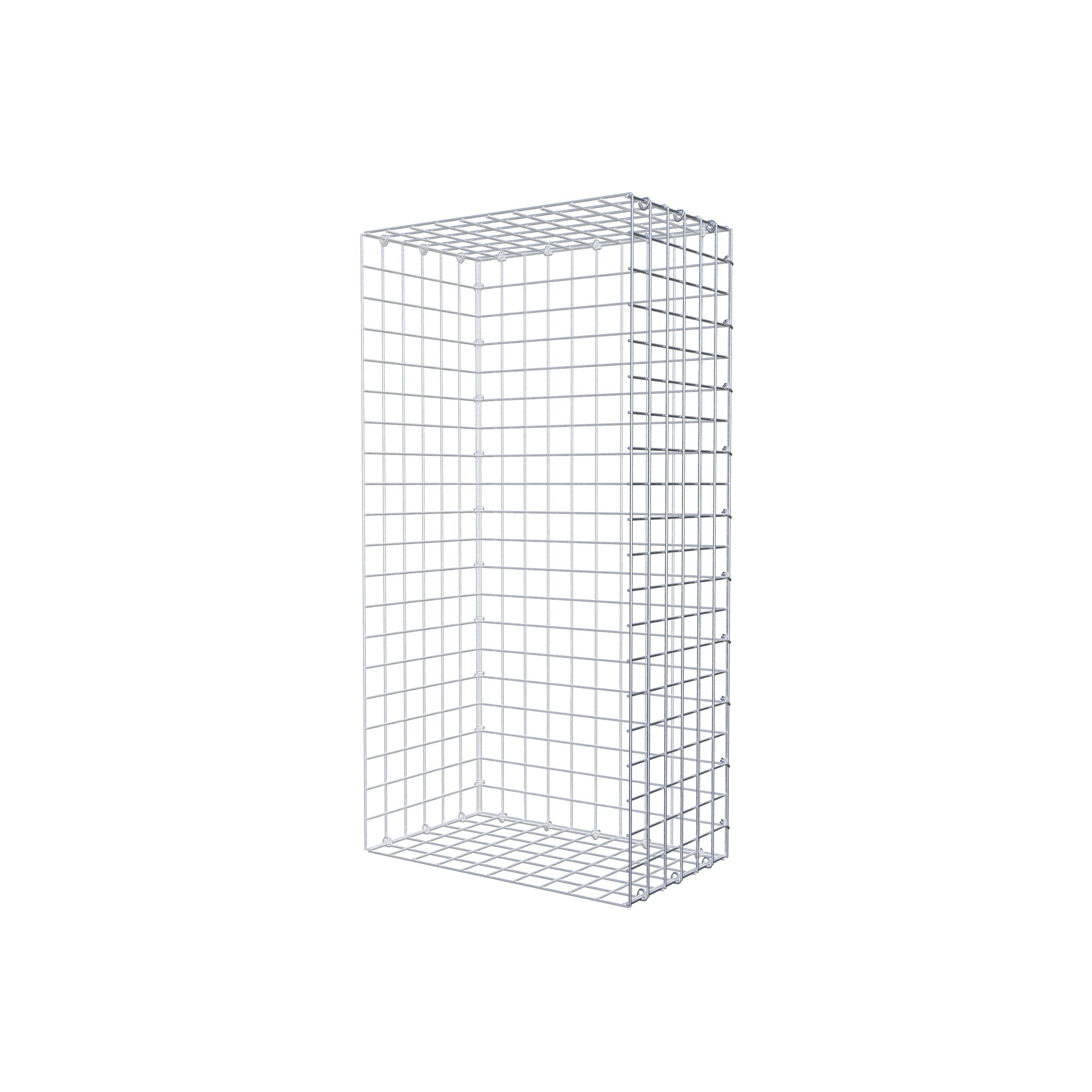 Mounted gabion type 2 100 cm x 30 cm x 50 cm (L x H x D), mesh size 5 cm x 5 cm, C-ring