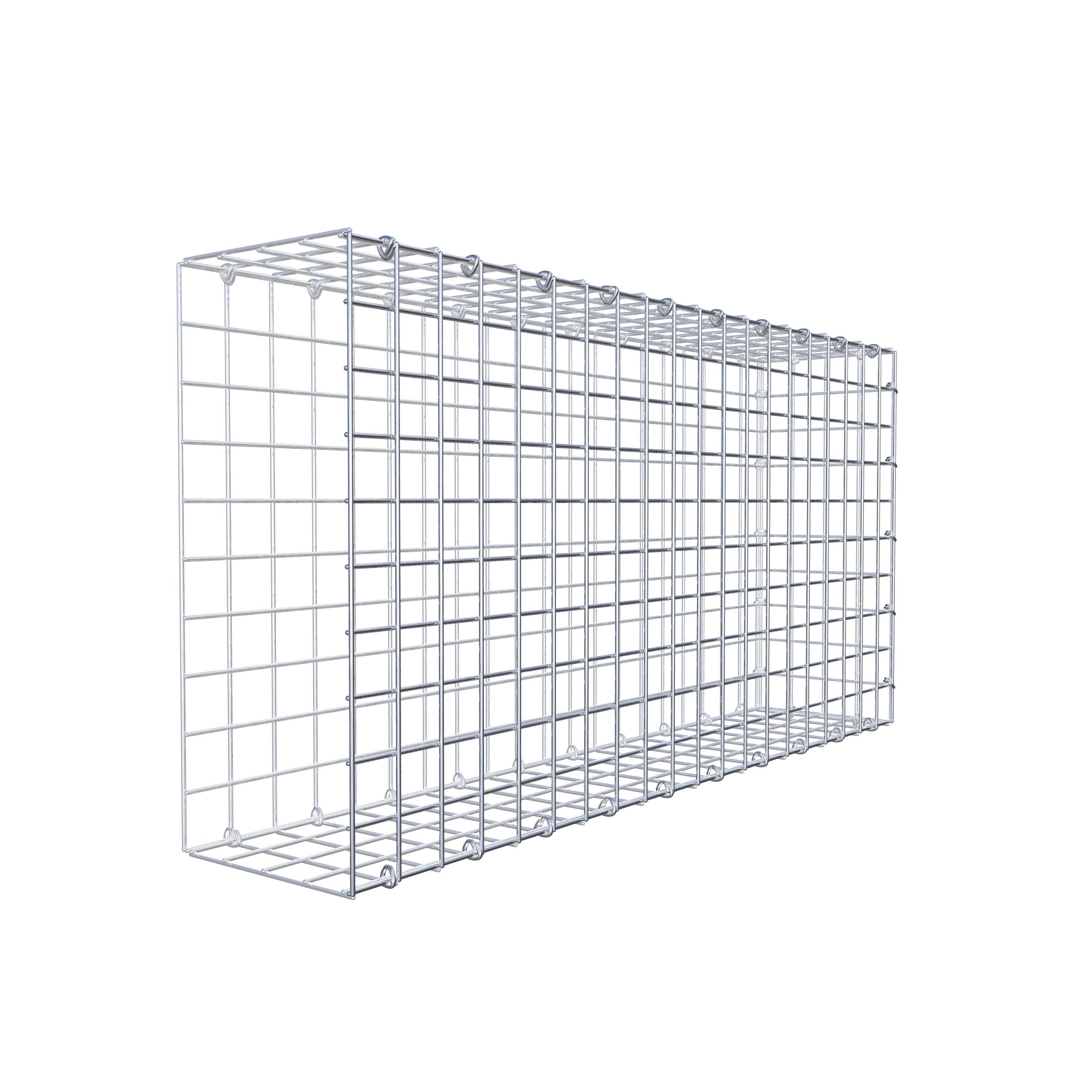 Mounted gabion type 2 100 cm x 50 cm x 20 cm (L x H x D), mesh size 5 cm x 5 cm, C-ring