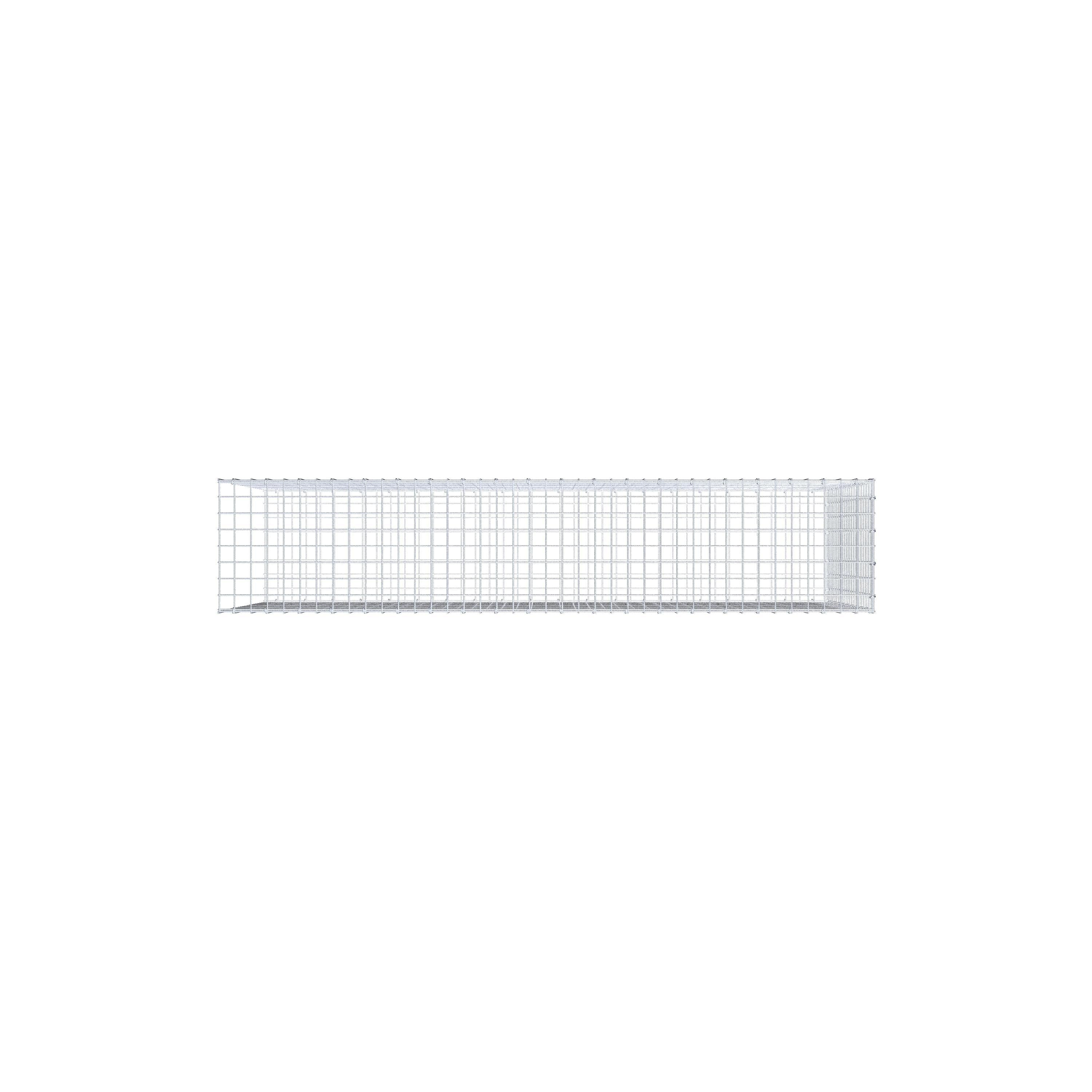 Gavión acoplable tipo 2 200 cm x 100 cm x 40 cm (L x A x P), malla 5 cm x 5 cm, anillo en C