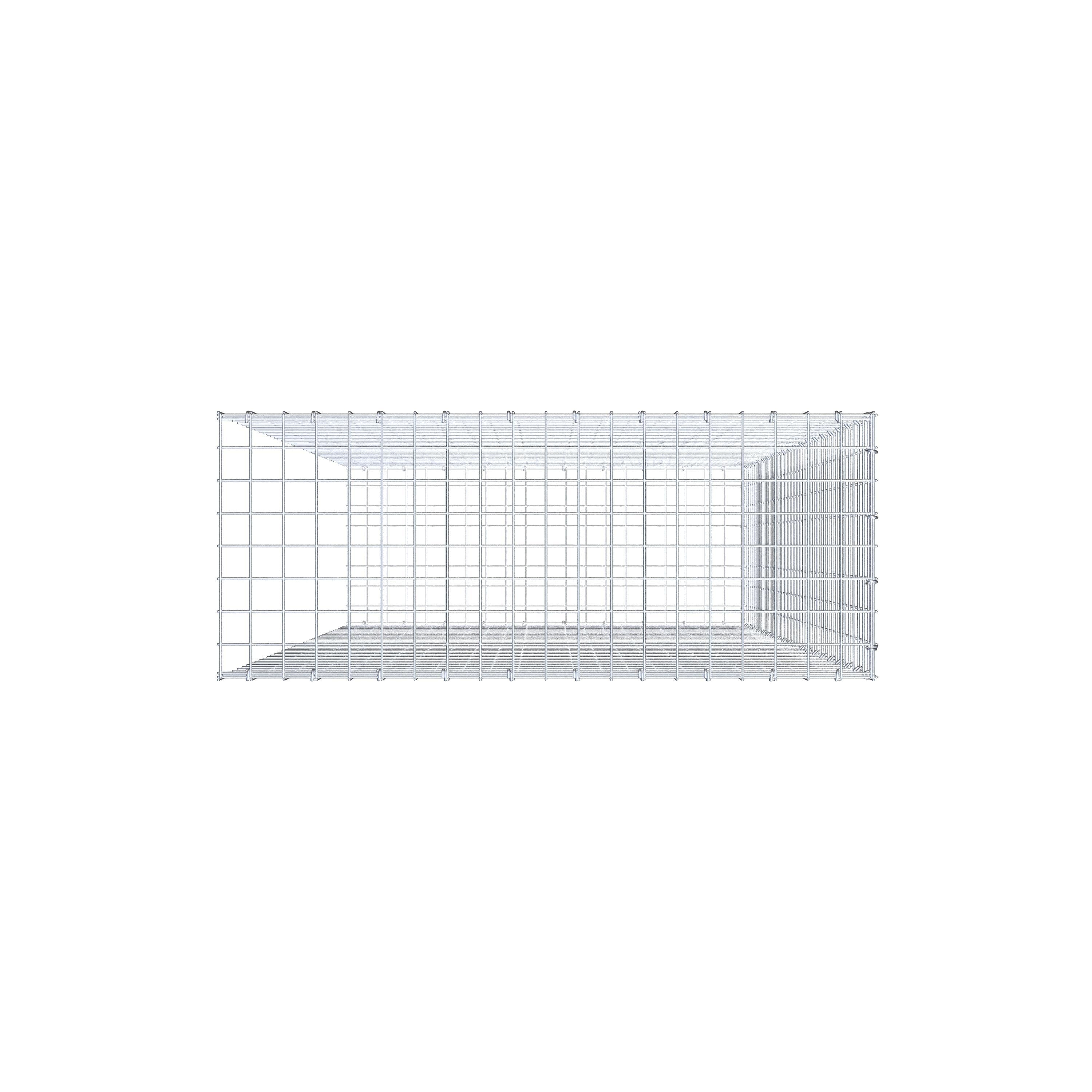 Gavión acoplable tipo 2 200 cm x 100 cm x 40 cm (L x A x P), malla 5 cm x 5 cm, anillo en C