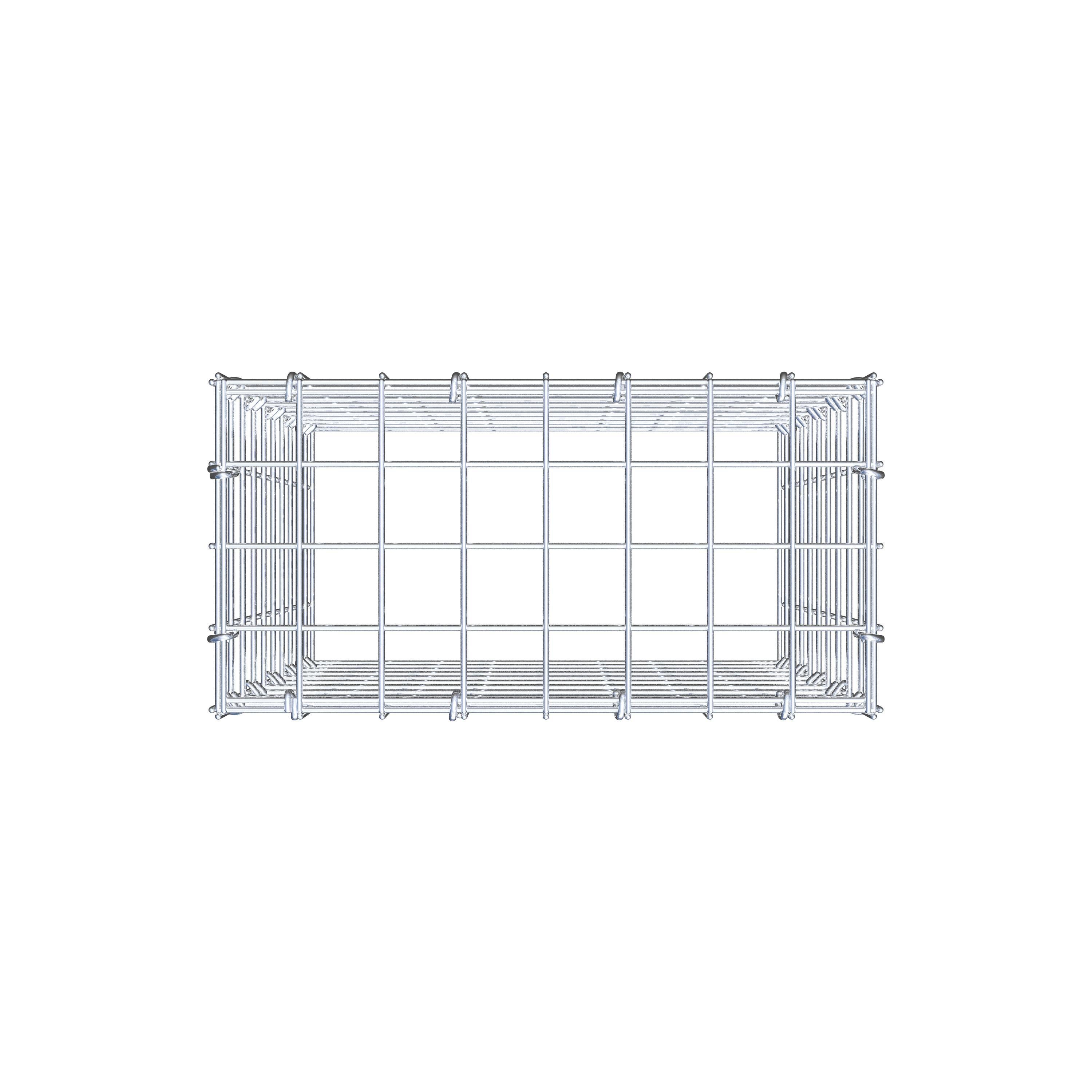 Anbaugabione Typ 3 50 cm x 40 cm x 20 cm (L x H x T), Maschenweite 5 cm x 5 cm, C-Ring