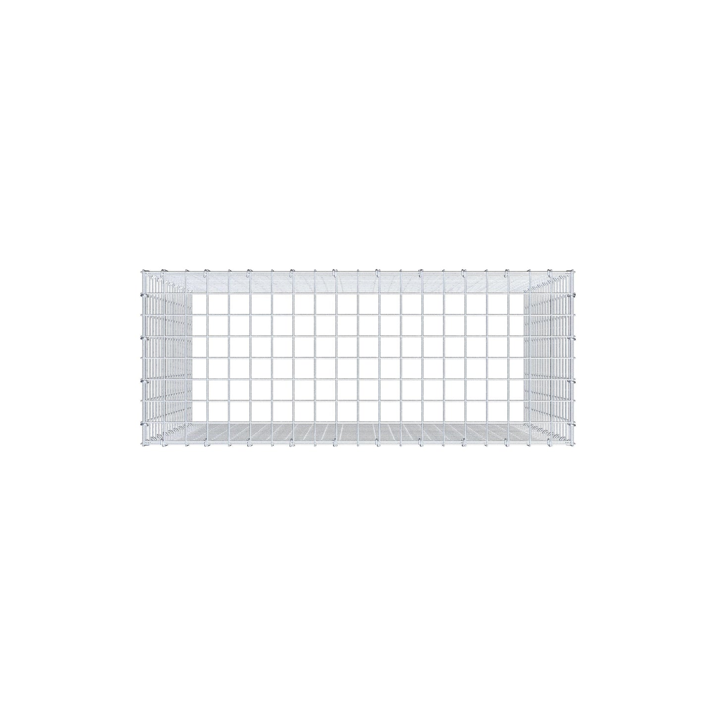 Gavión complementario de tipo 3 100 cm x 90 cm x 40 cm (L x A x P), malla 5 cm x 5 cm, anillo en C