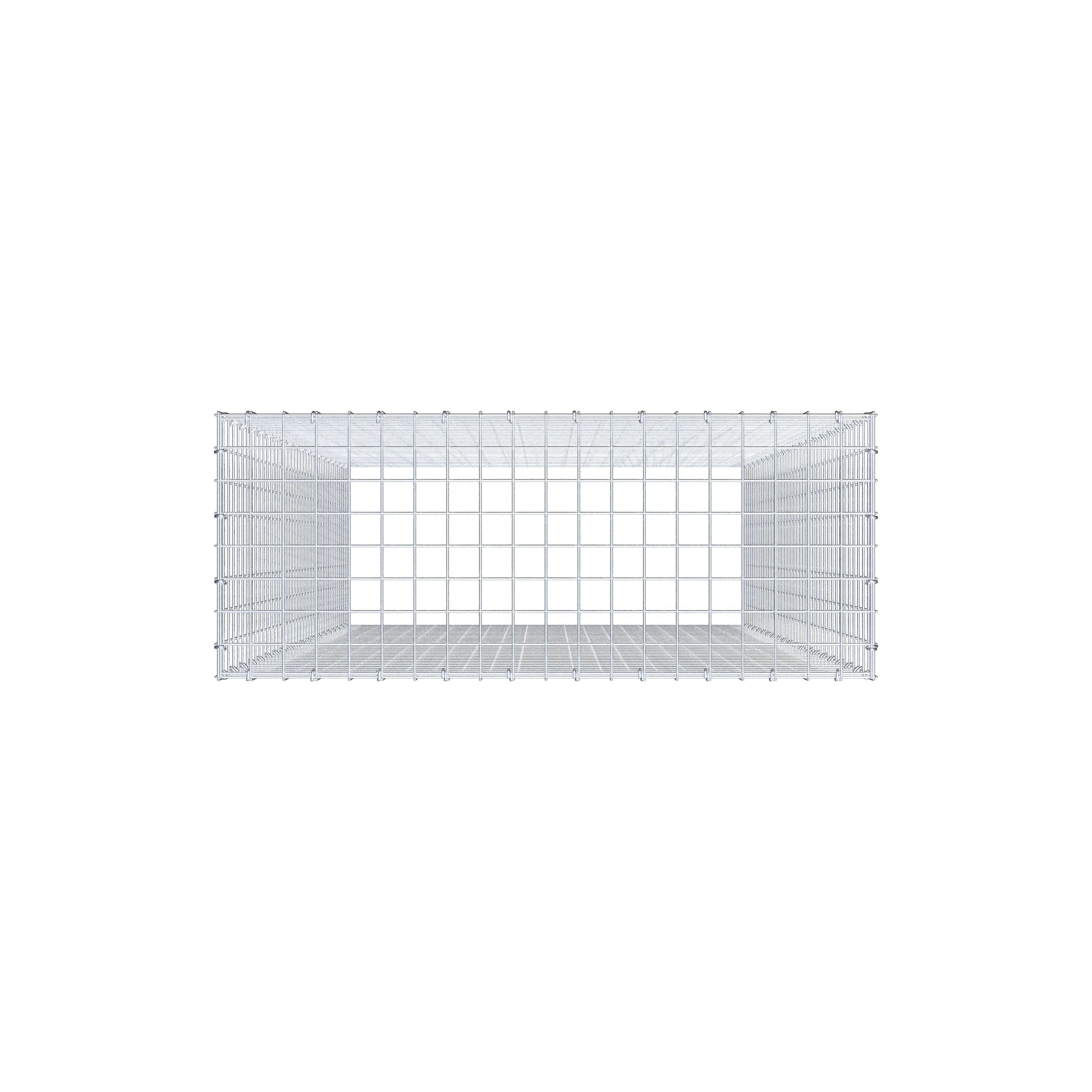 Anbaugabione Typ 3 200 cm x 100 cm x 40 cm (L x H x T), Maschenweite 5 cm x 5 cm, C-Ring