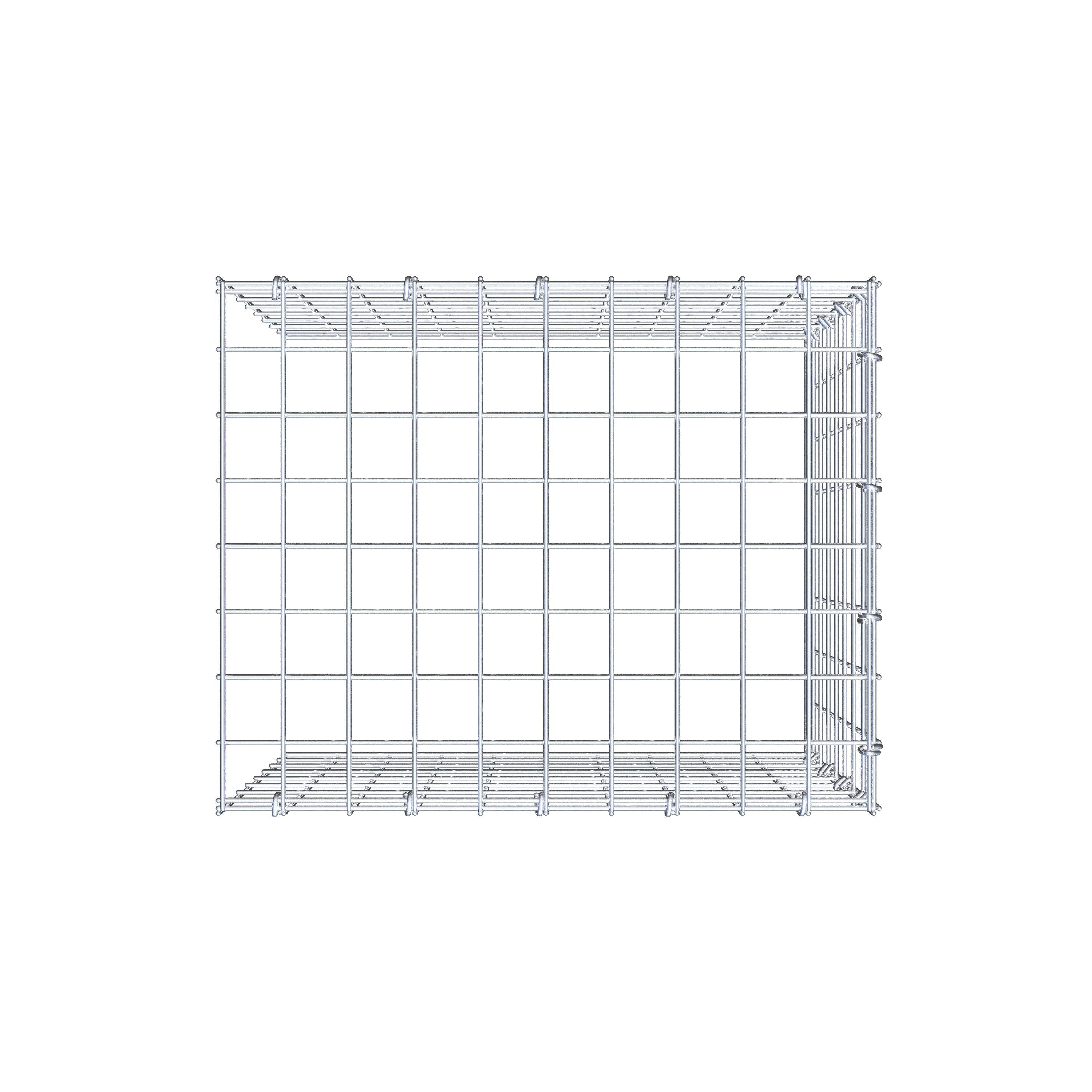 Fourche rapportée type 4 50 cm x 40 cm x 40 cm (L x H x P), mailles 5 cm x 5 cm, anneau C