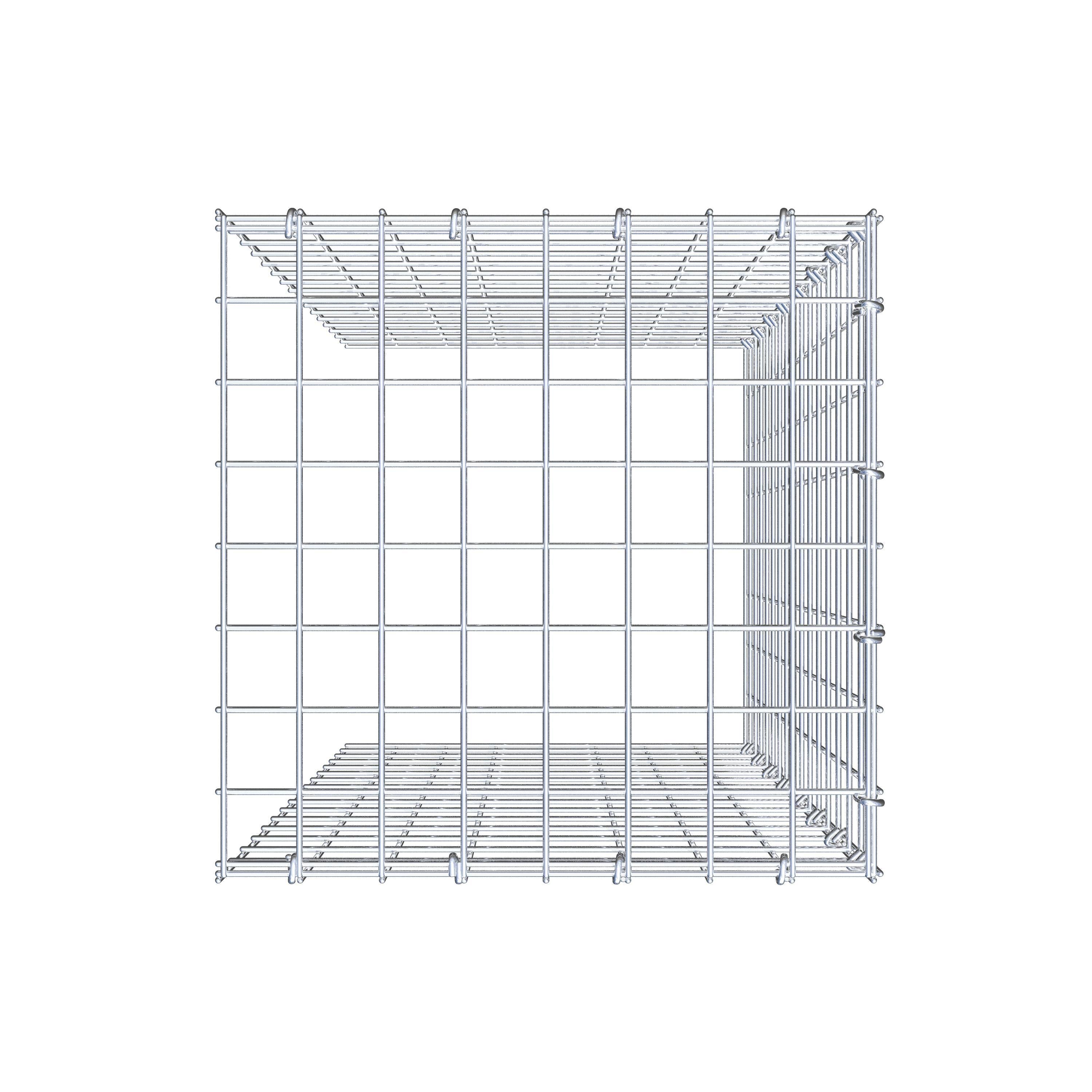 Pila adicional tipo 4 80 cm x 40 cm x 40 cm (L x A x P), malla 5 cm x 5 cm, anillo en C