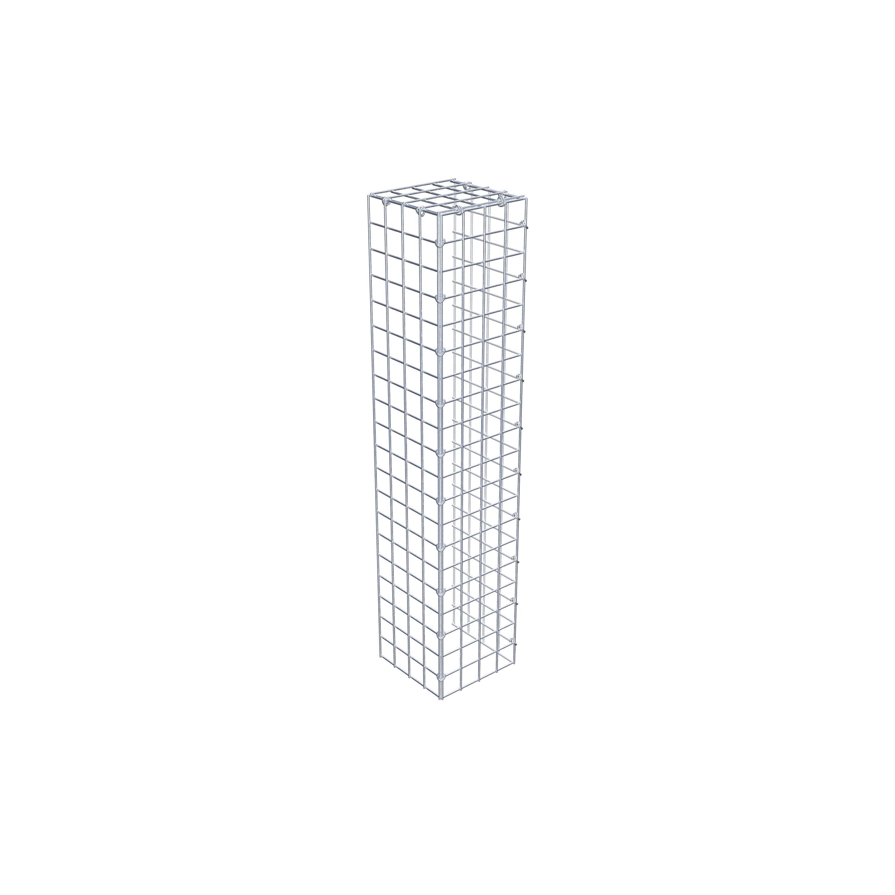 Gavión adicional tipo 4 100 cm x 20 cm x 20 cm (L x A x P), malla 5 cm x 5 cm, anillo en C