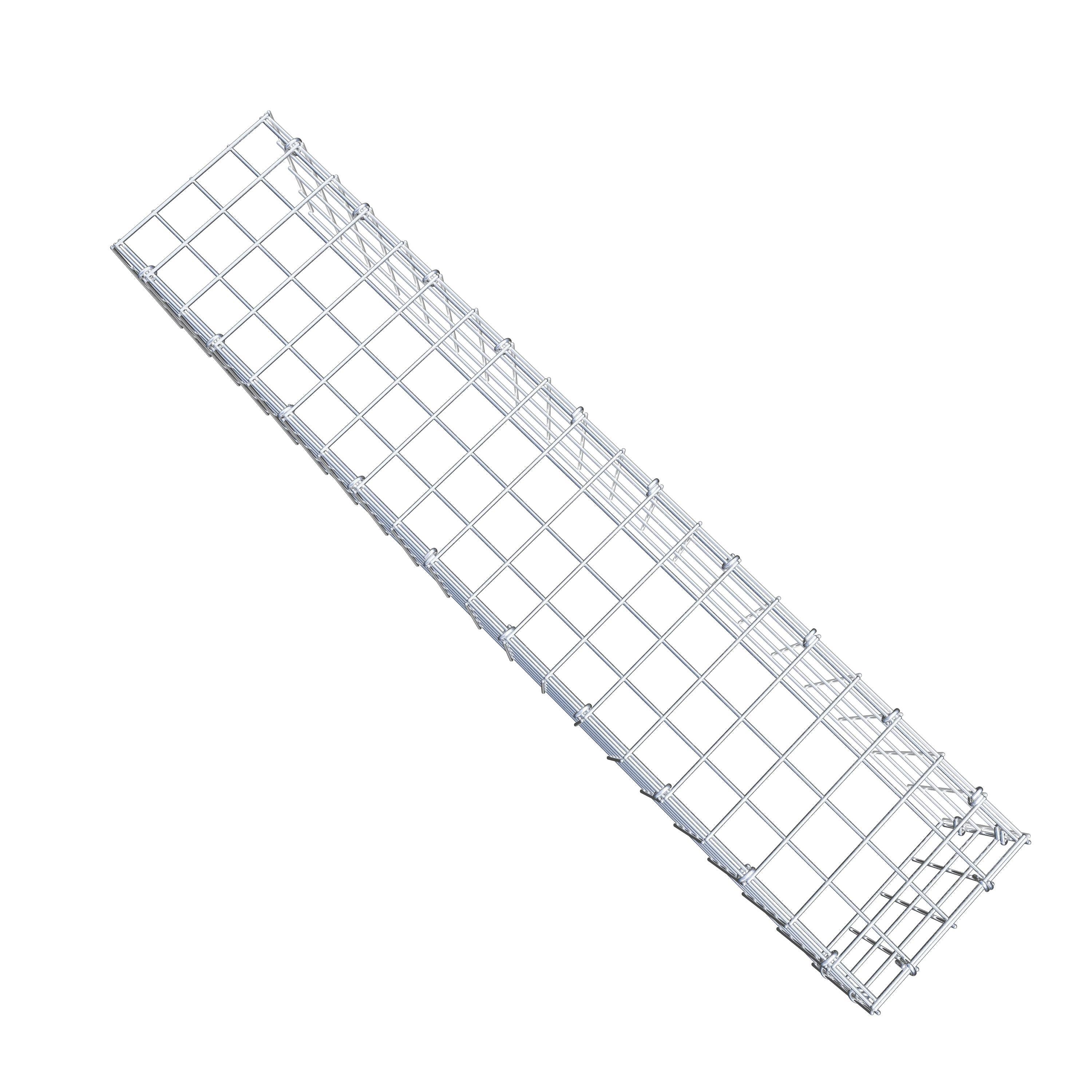 Gavión adicional tipo 4 100 cm x 20 cm x 20 cm (L x A x P), malla 5 cm x 5 cm, anillo en C