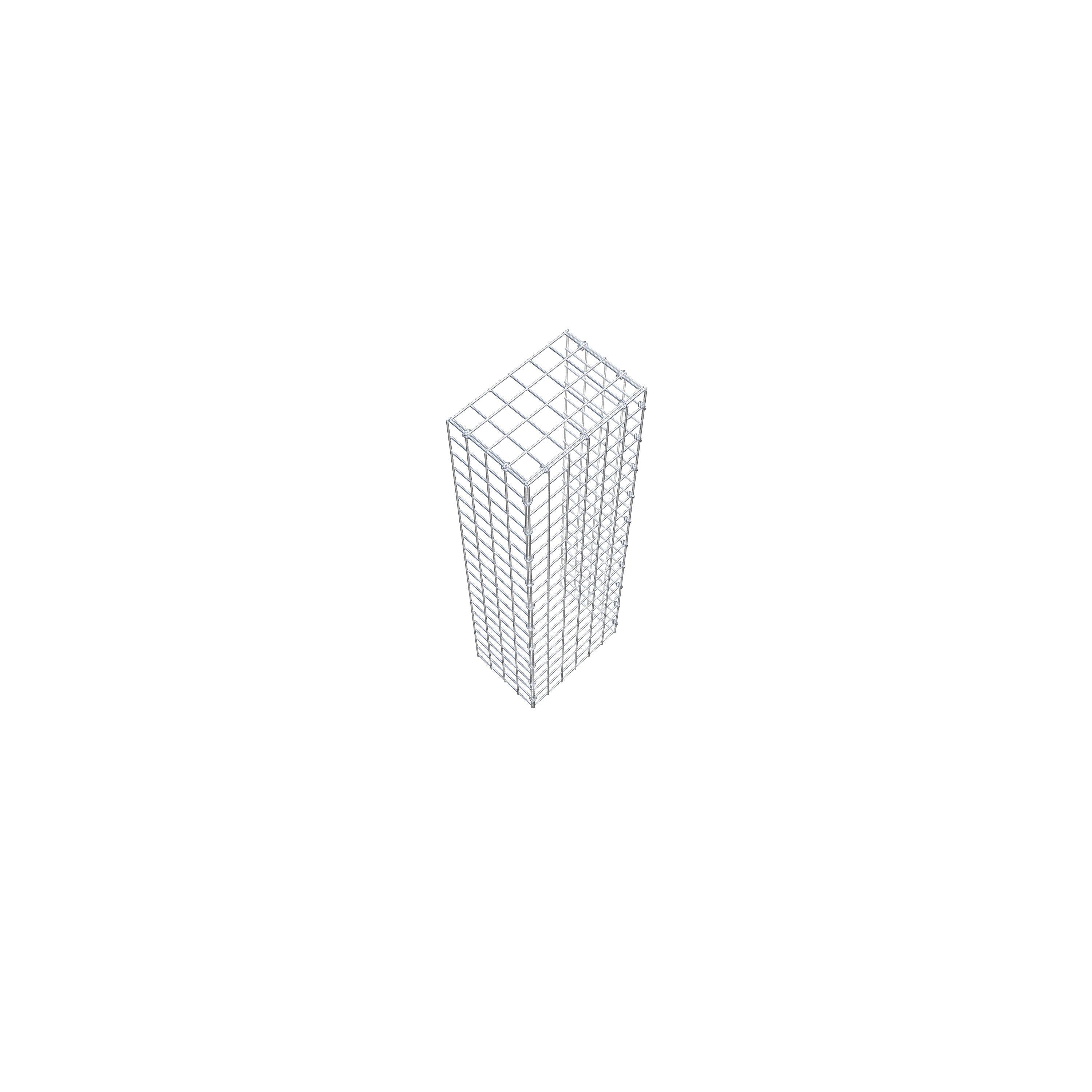 Bevestigbare schanskorf type 4 100 cm x 20 cm x 30 cm (L x H x D), maaswijdte 5 cm x 5 cm, C-ring