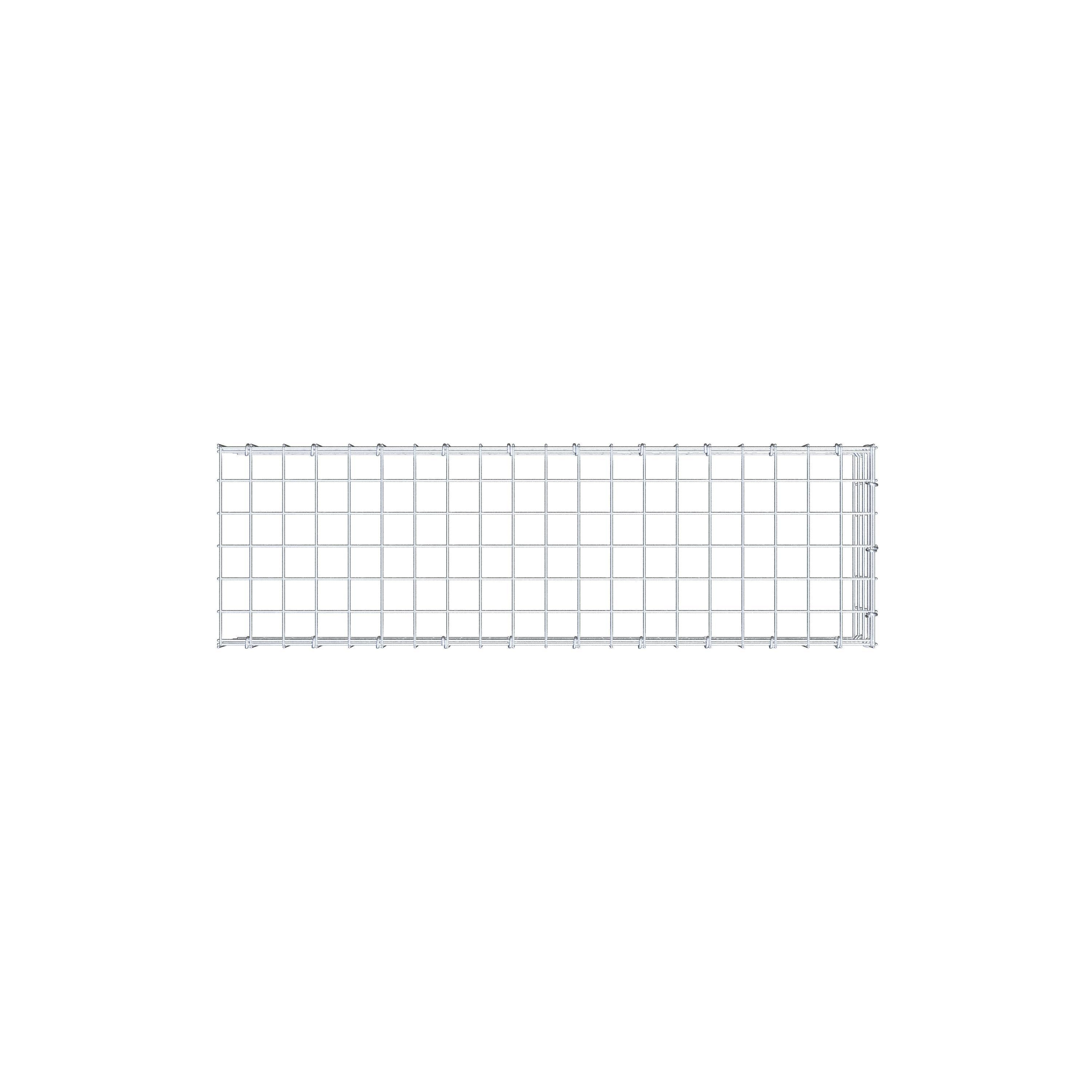 Bevestigbare schanskorf type 4 100 cm x 20 cm x 30 cm (L x H x D), maaswijdte 5 cm x 5 cm, C-ring