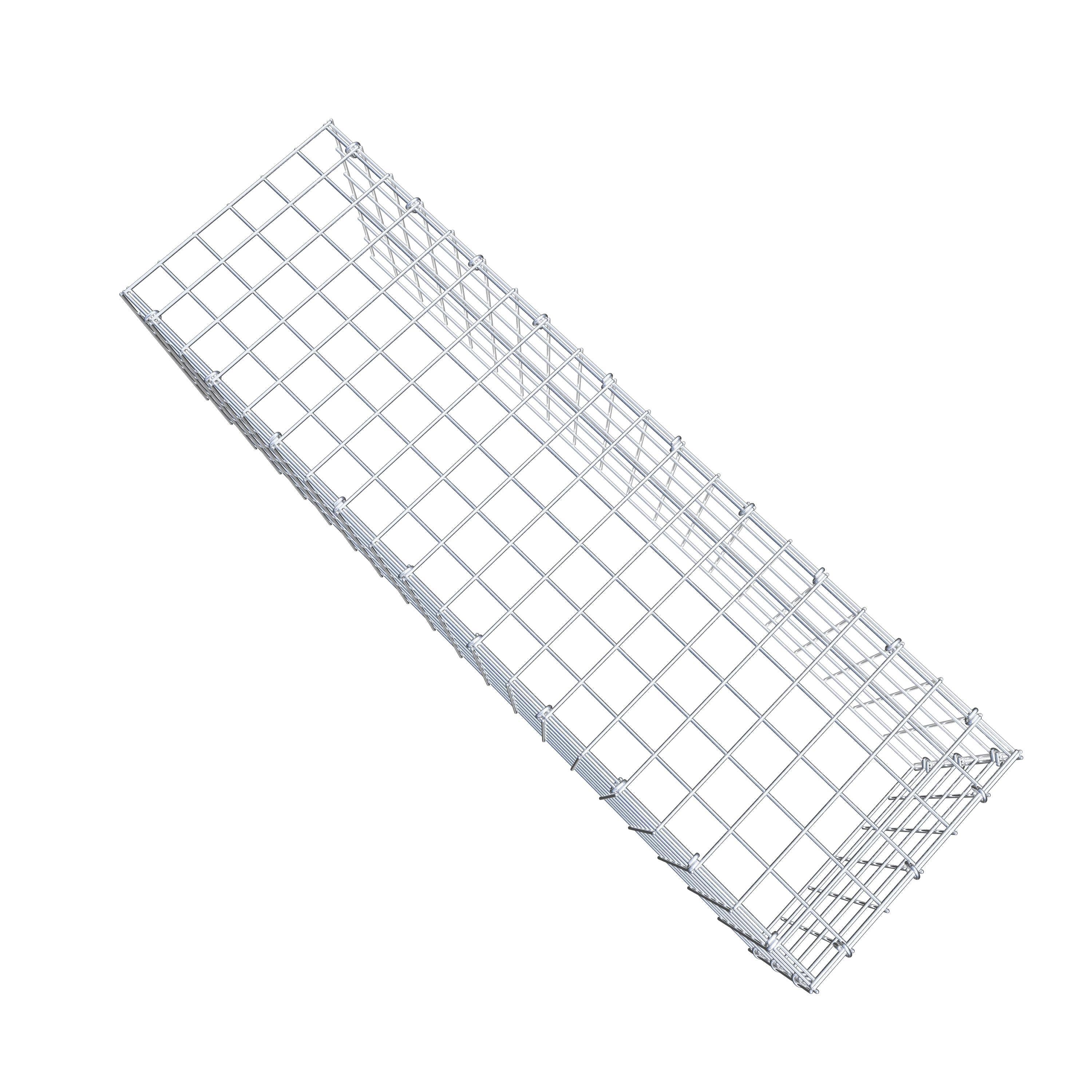 Add-on schanskorf type 4 100 cm x 30 cm x 30 cm (L x H x D), maaswijdte 5 cm x 5 cm, C-ring