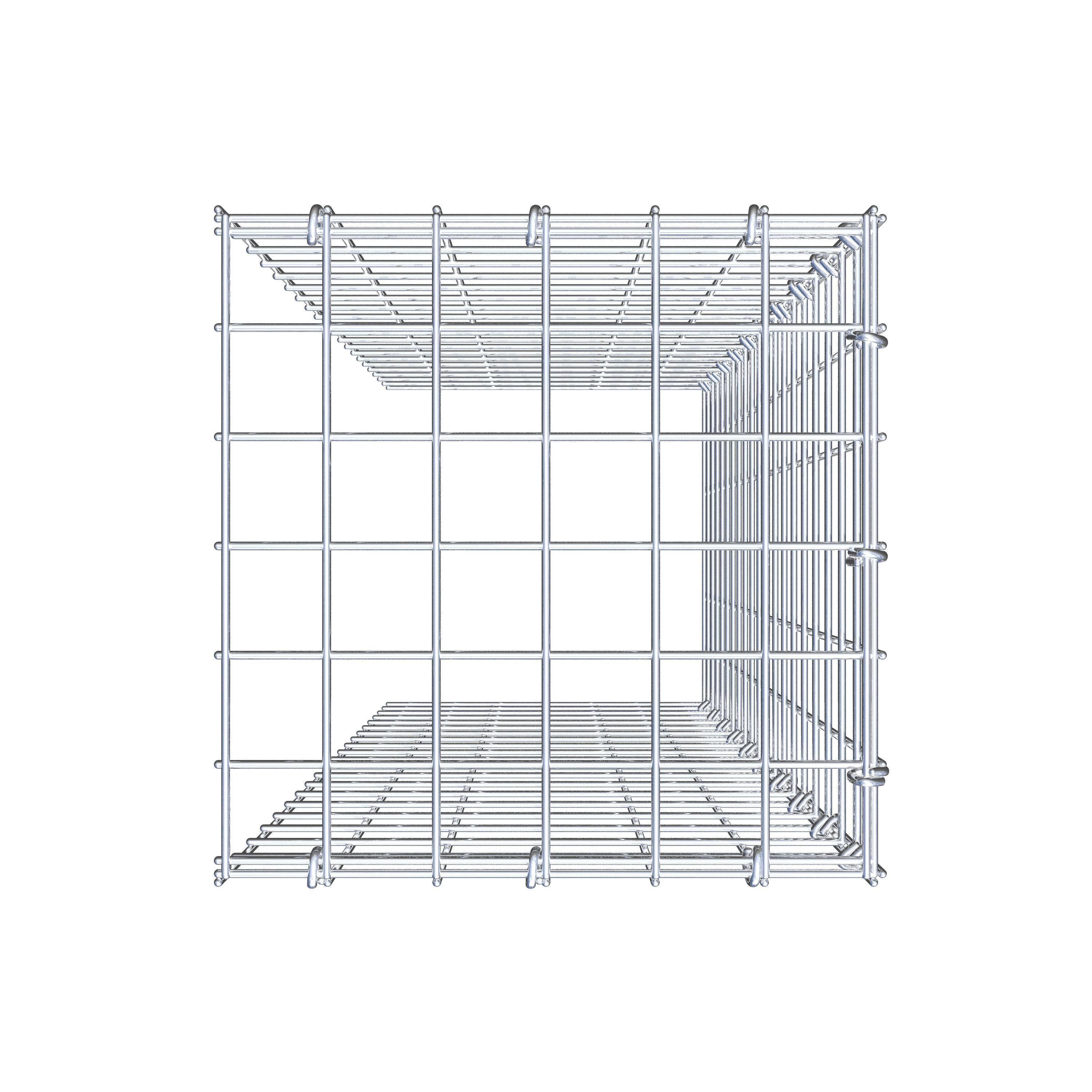 Add-on schanskorf type 4 100 cm x 30 cm x 30 cm (L x H x D), maaswijdte 5 cm x 5 cm, C-ring