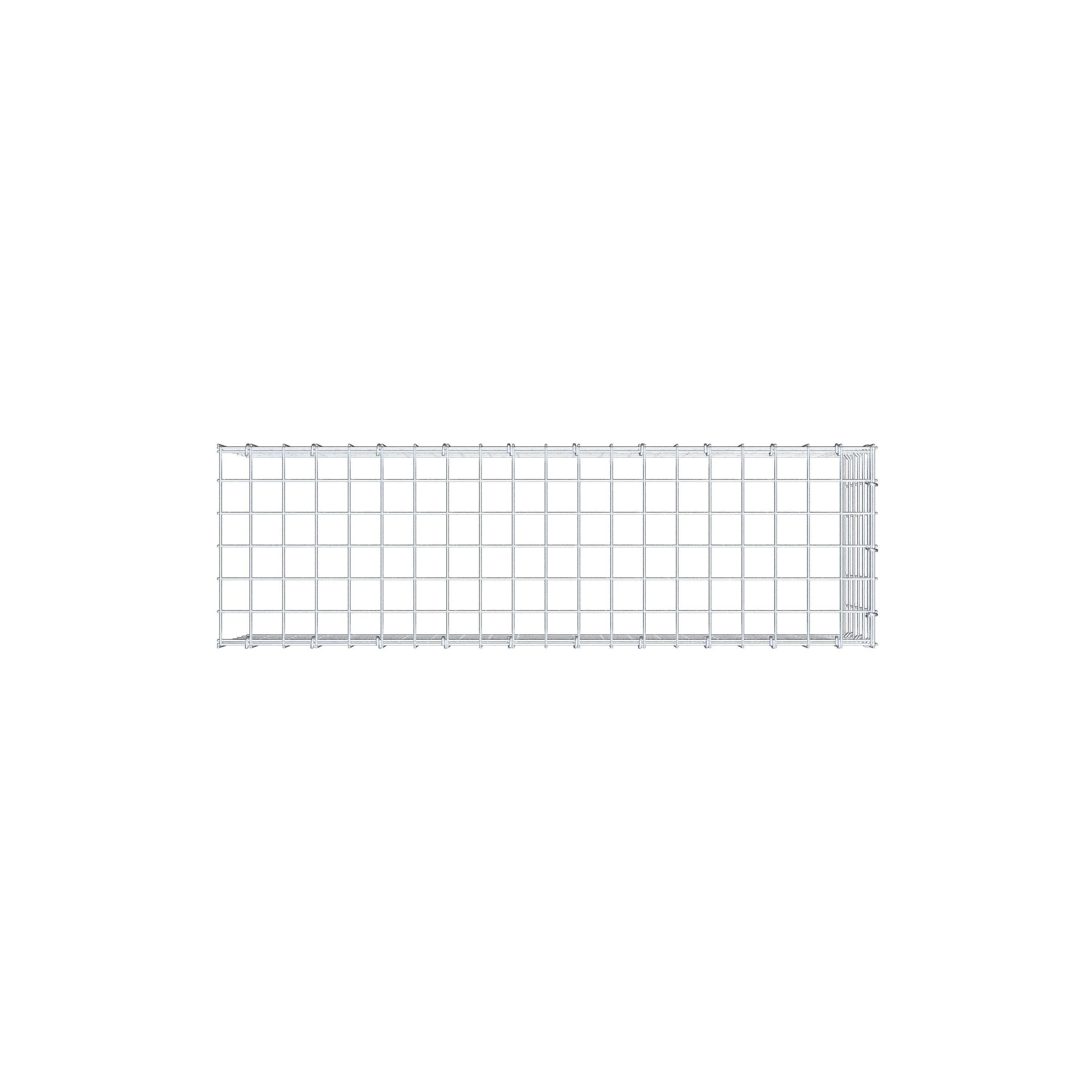Add-on schanskorf type 4 100 cm x 30 cm x 30 cm (L x H x D), maaswijdte 5 cm x 5 cm, C-ring