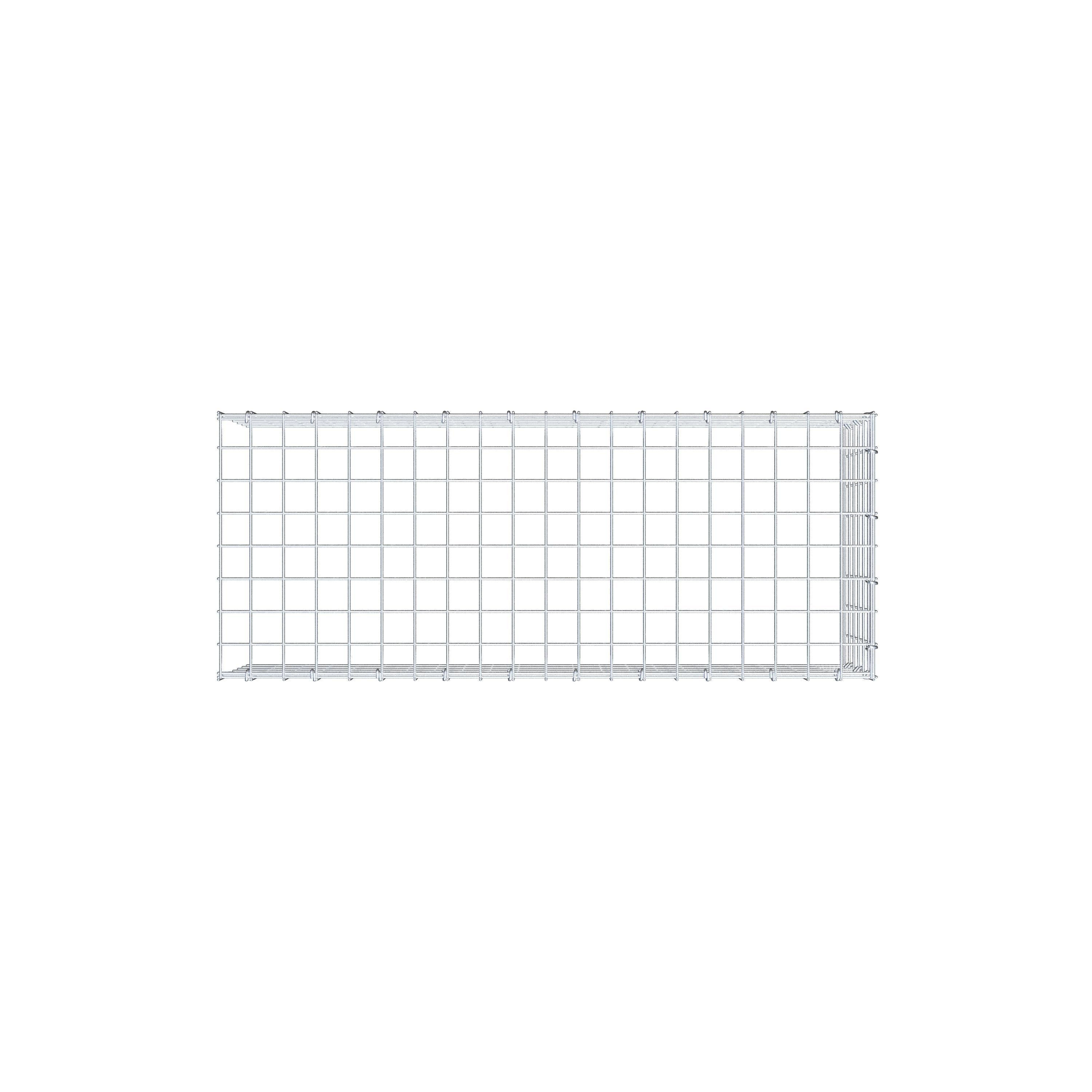 Fourche rapportée type 4 100 cm x 30 cm x 40 cm (L x H x P), mailles 5 cm x 5 cm, anneau C