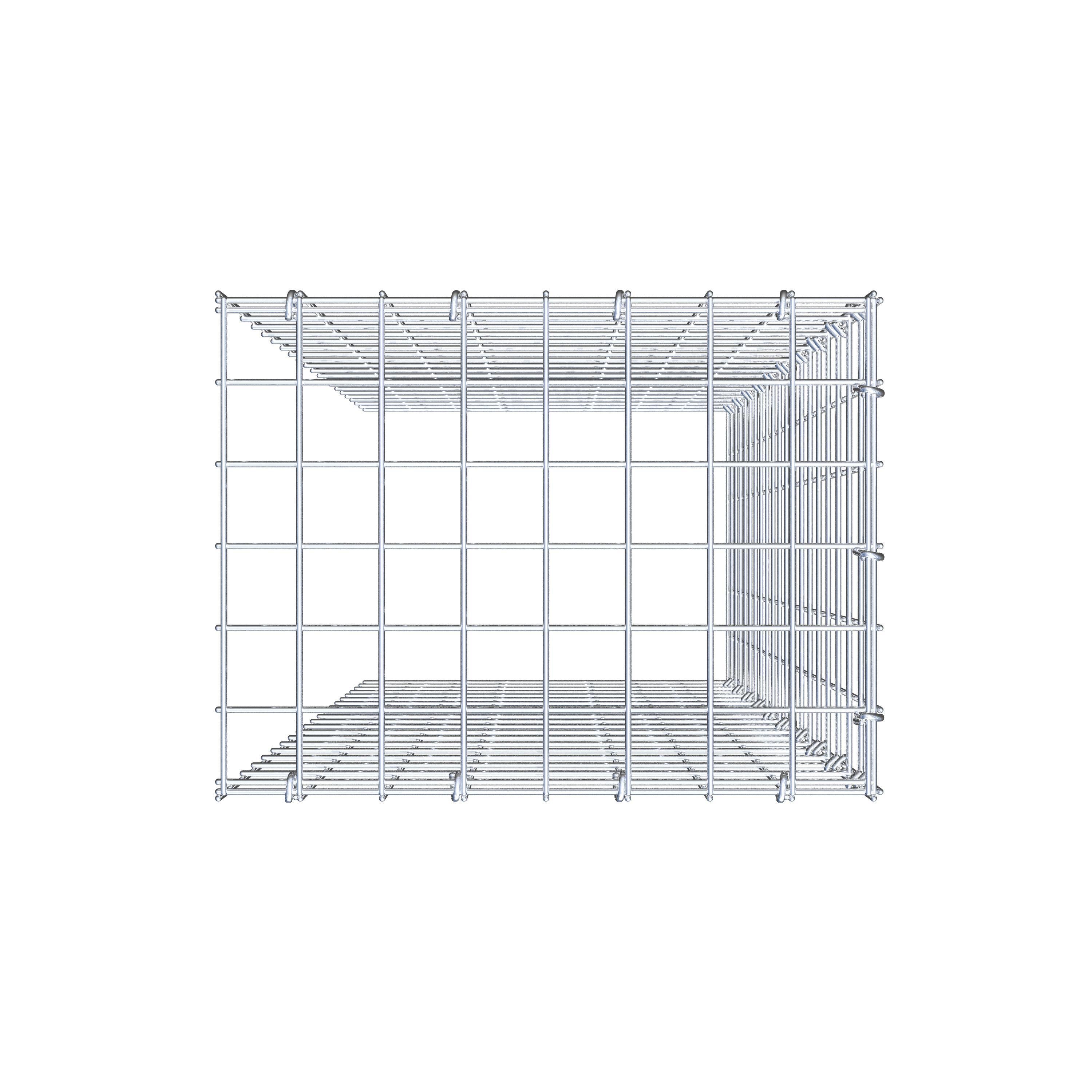 Monteret gabion type 4 100 cm x 40 cm x 30 cm (L x H x D), maskestørrelse 5 cm x 5 cm, C-ring