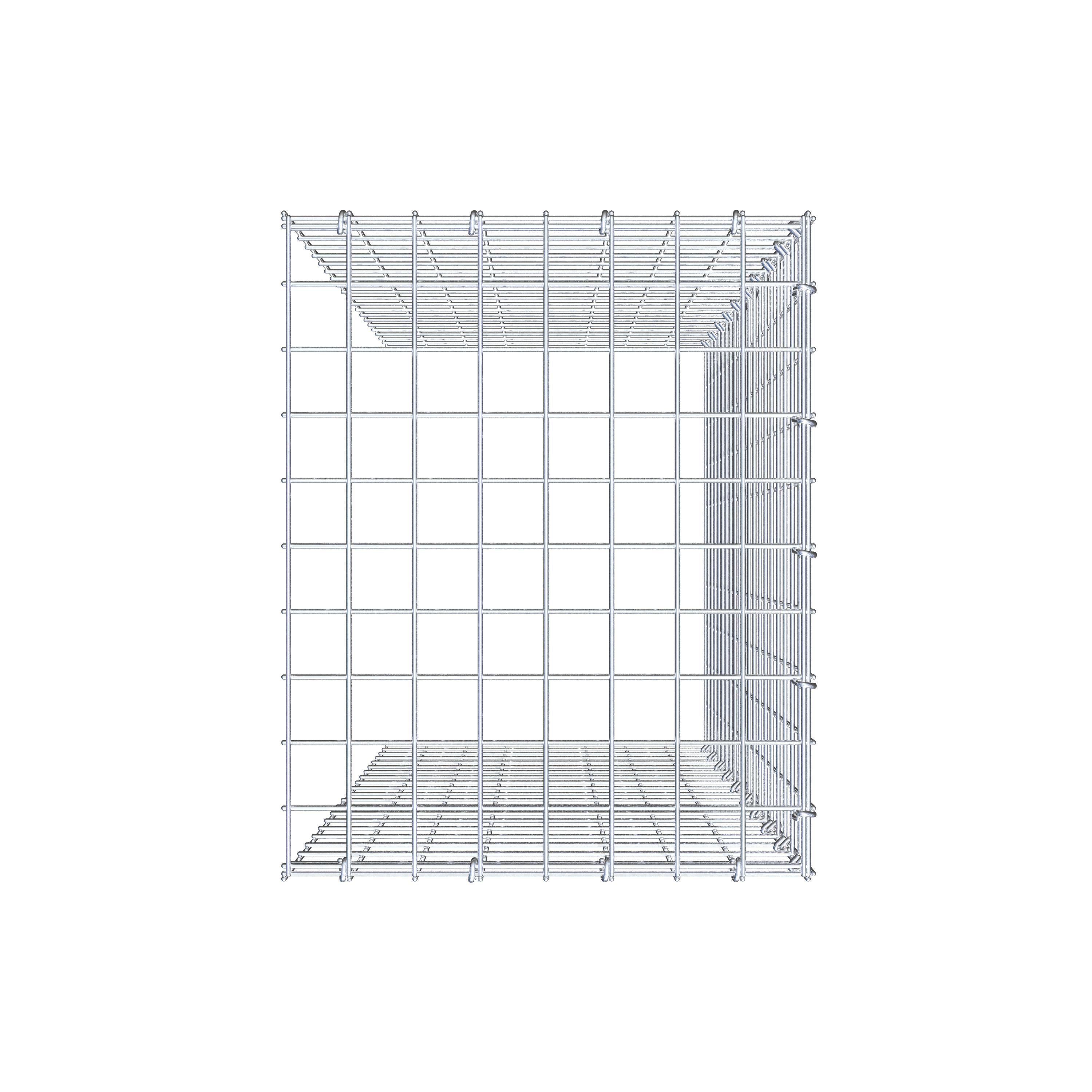 Add-on schanskorf type 4 100 cm x 40 cm x 50 cm (L x H x D), maaswijdte 5 cm x 5 cm, C-ring