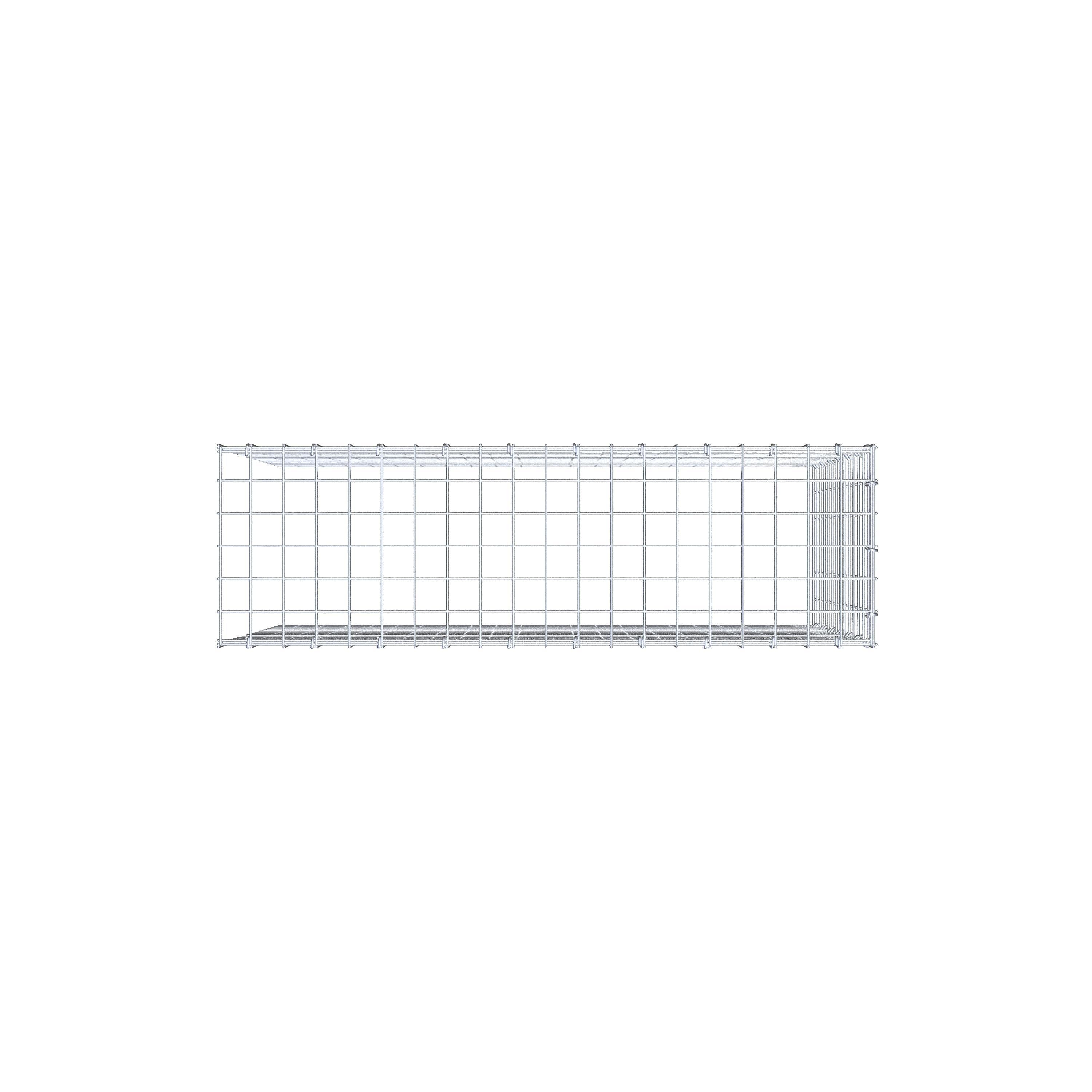 Fourche rapportée type 4 100 cm x 70 cm x 30 cm (L x H x P), mailles 5 cm x 5 cm, anneau C