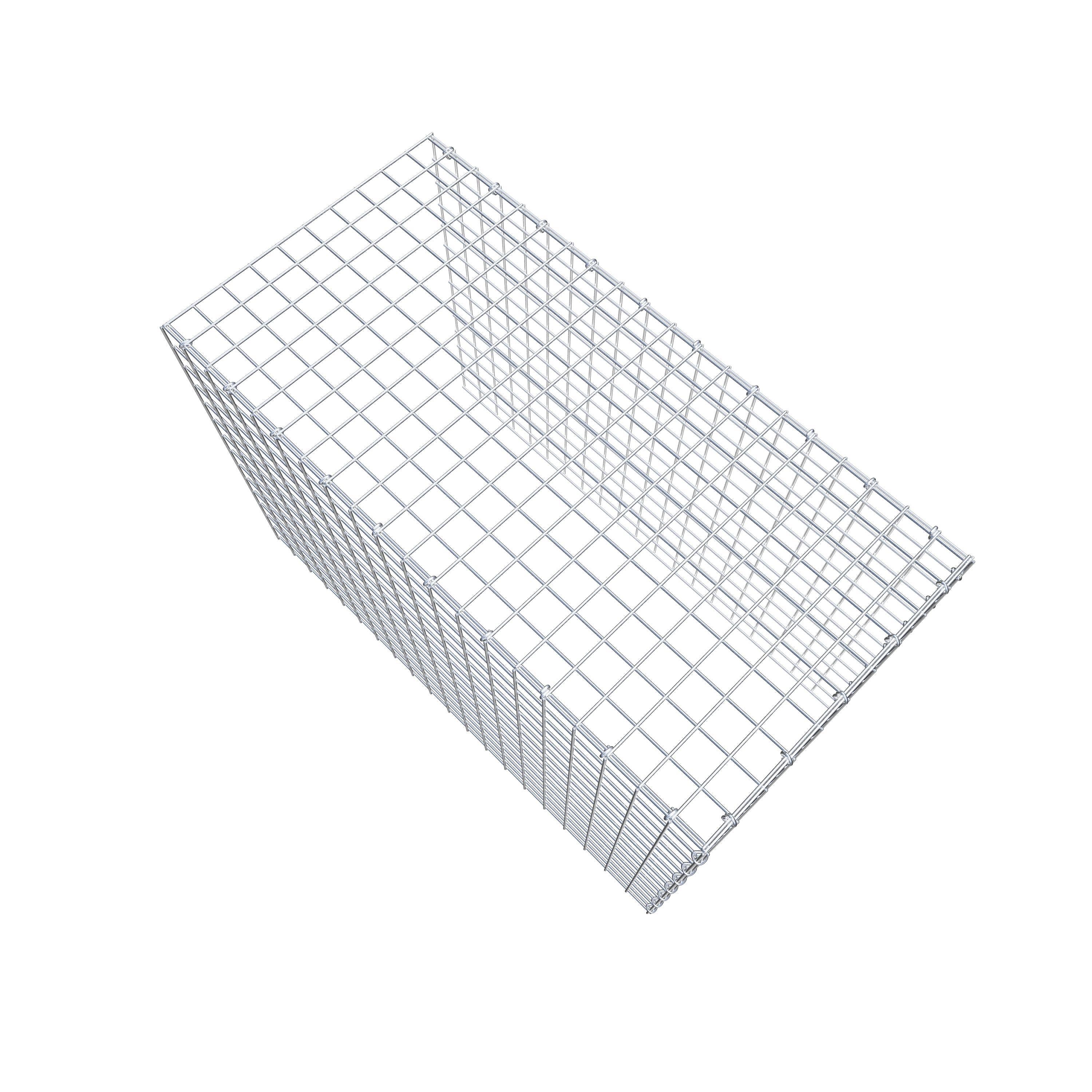 Opzetpaal type 4 100 cm x 70 cm x 50 cm (L x H x D), maaswijdte 5 cm x 5 cm, C-ring