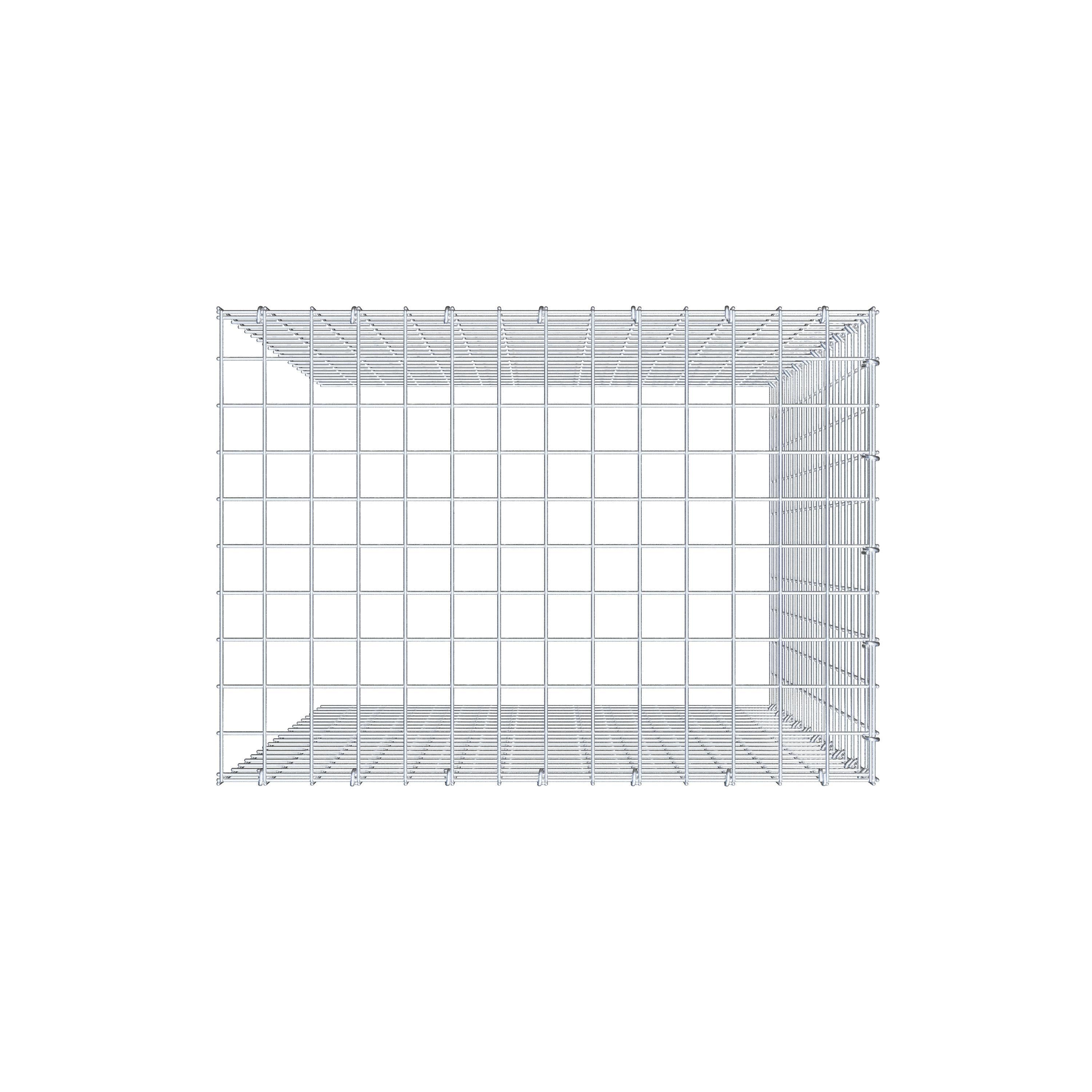 Opzetpaal type 4 100 cm x 70 cm x 50 cm (L x H x D), maaswijdte 5 cm x 5 cm, C-ring