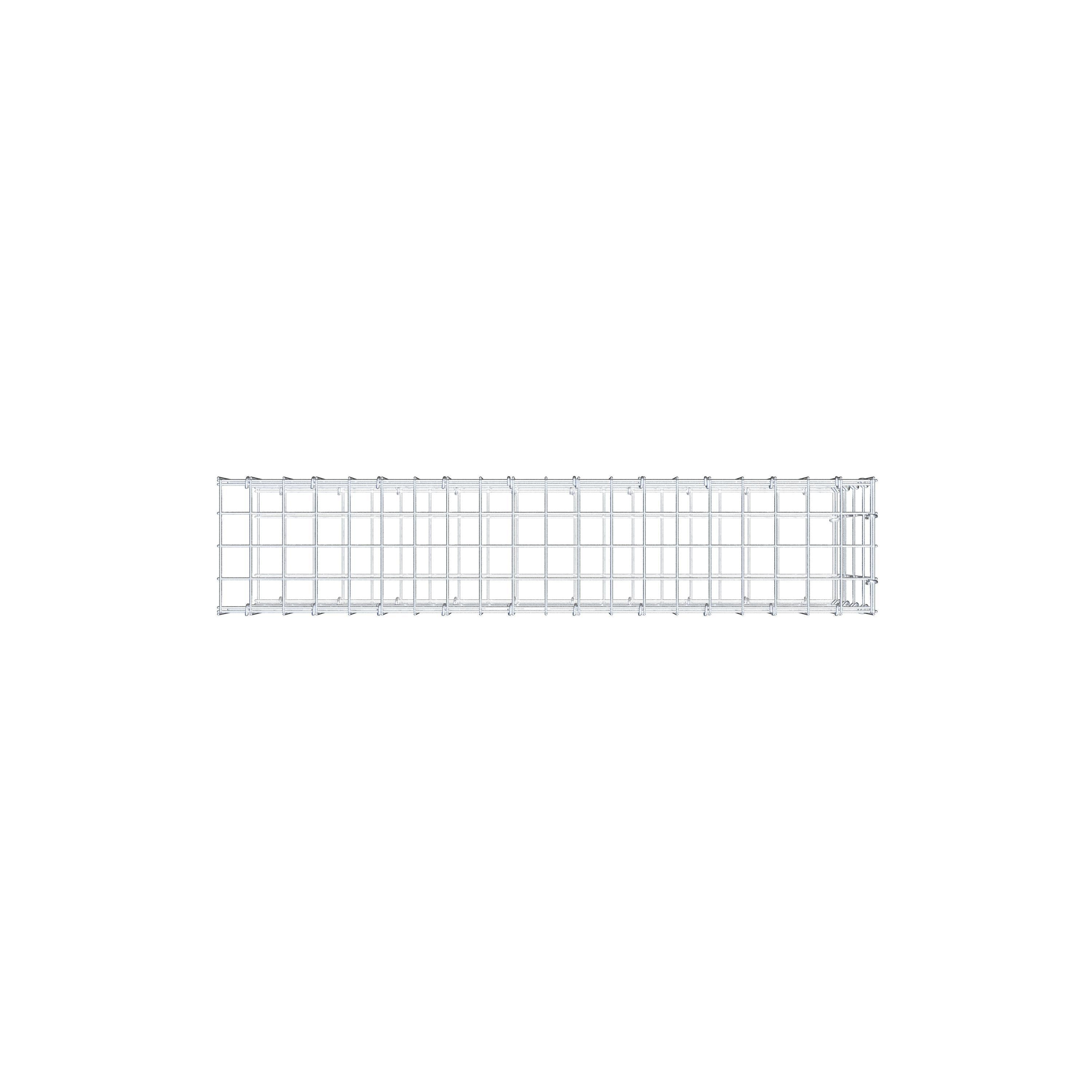 Mounted gabion type 2 100 cm x 40 cm x 20 cm, mesh size 5 cm x 10 cm, C-ring