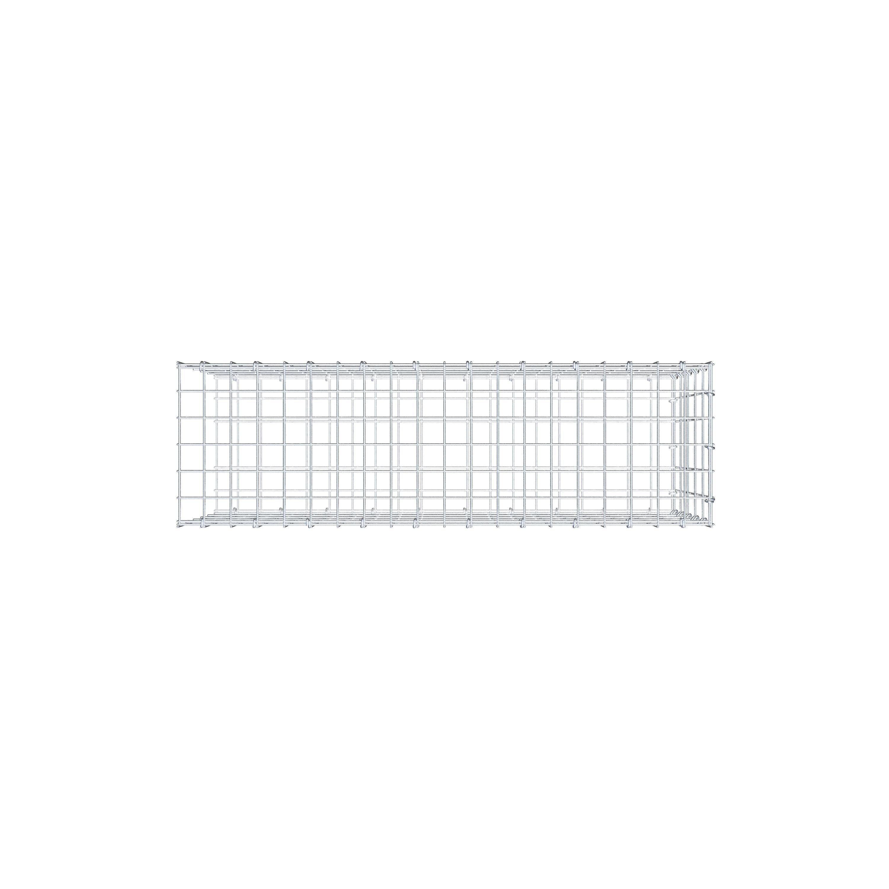 Fourche rapportée type 2 100 cm x 50 cm x 30 cm, mailles 5 cm x 10 cm, anneau en C
