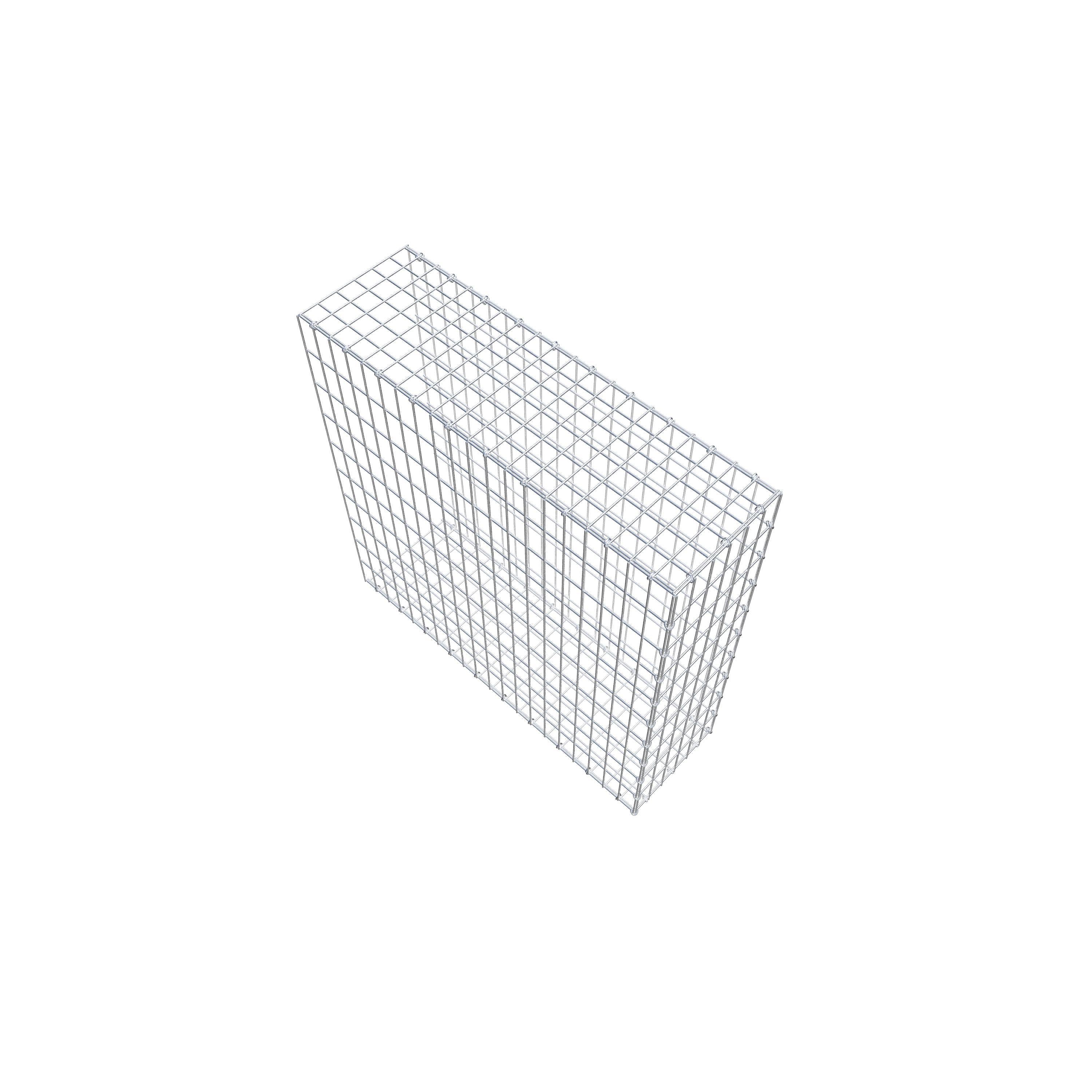 Mounted gabion type 2 100 cm x 100 cm x 30 cm, mesh size 5 cm x 10 cm, C-ring