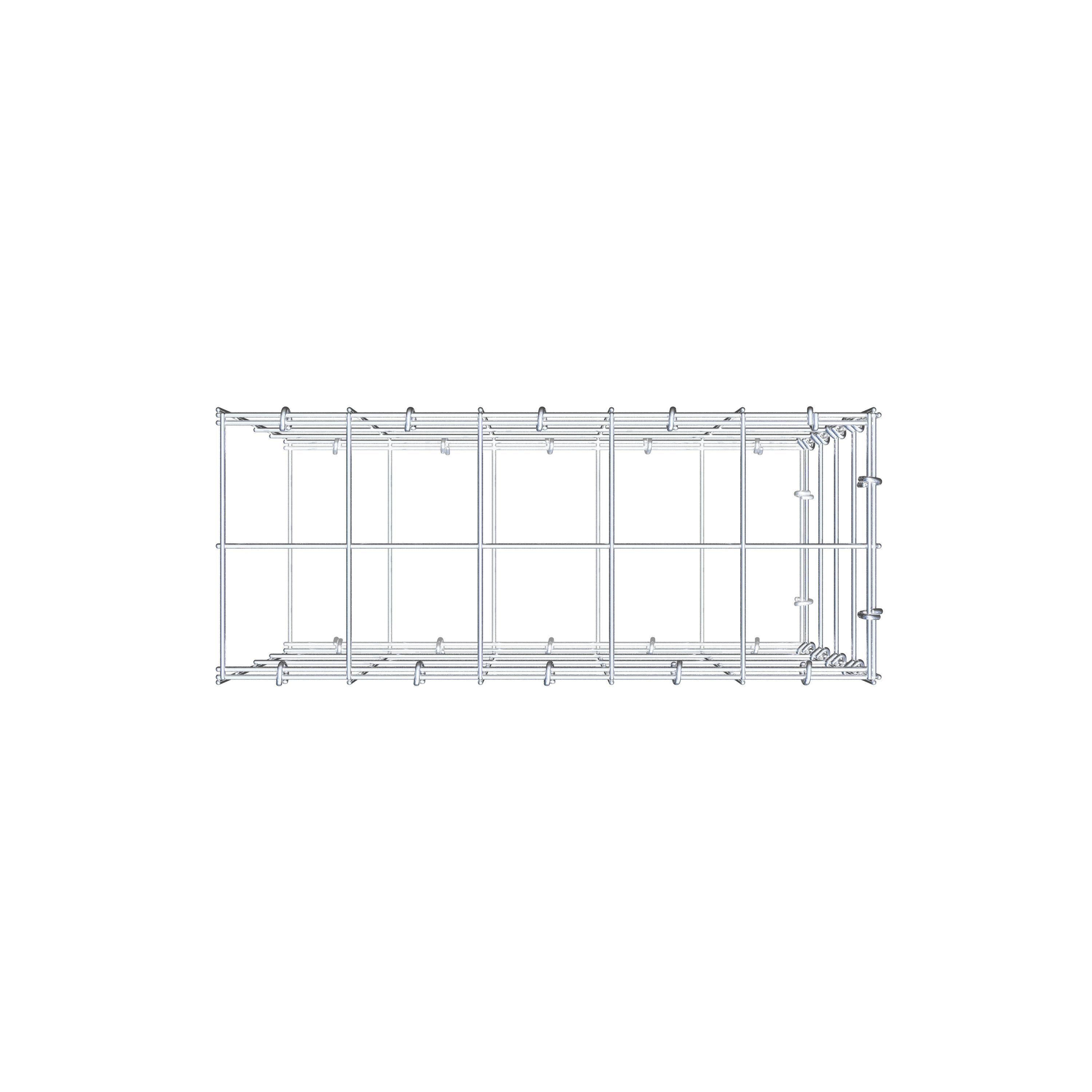 Anbaugabione Typ 2 50 cm x 40 cm x 20 cm (L x H x T), Maschenweite 10 cm x 10 cm, C-Ring