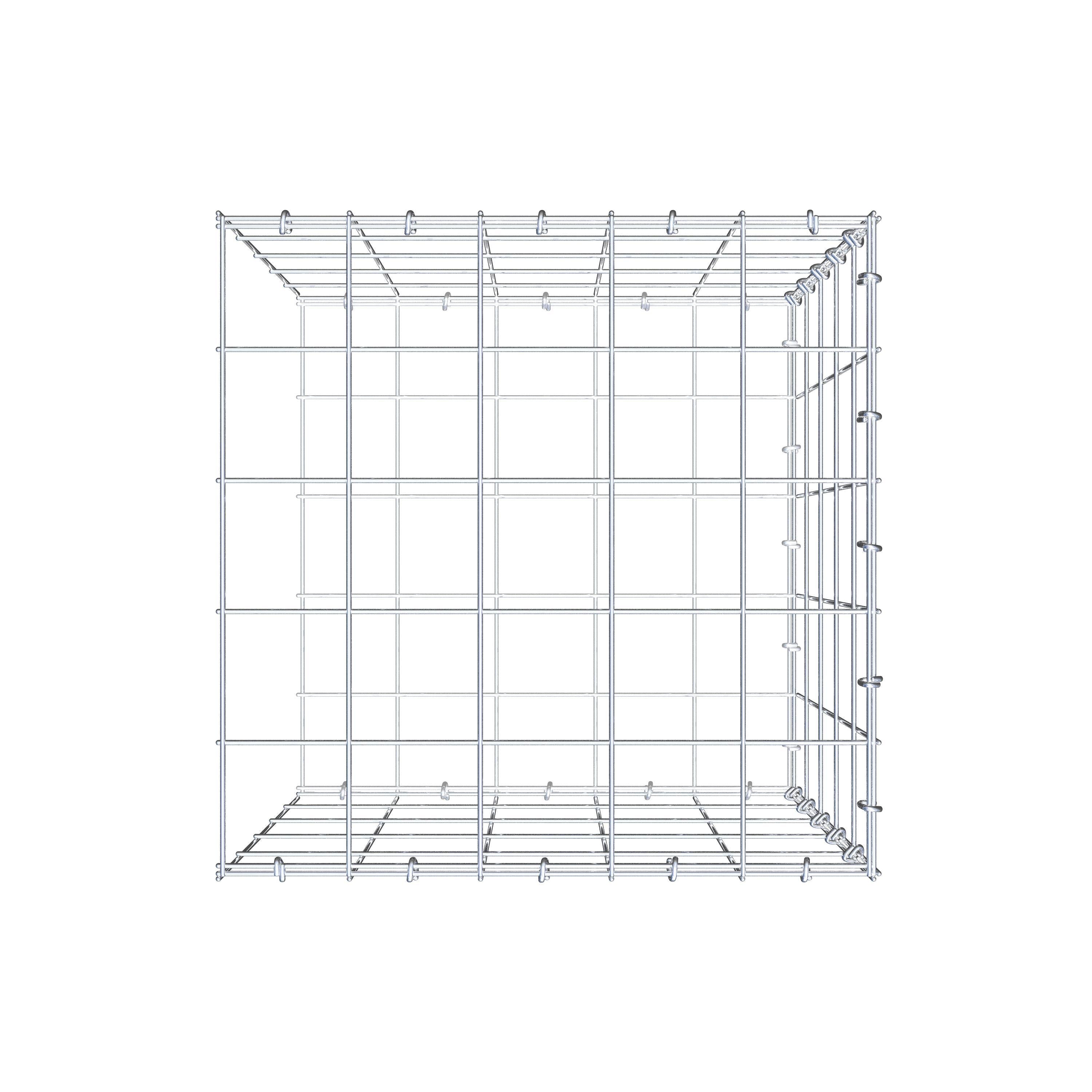 Extra gabion typ 2 50 cm x 50 cm x 50 cm (L x H x D), maskstorlek 10 cm x 10 cm, C-ring