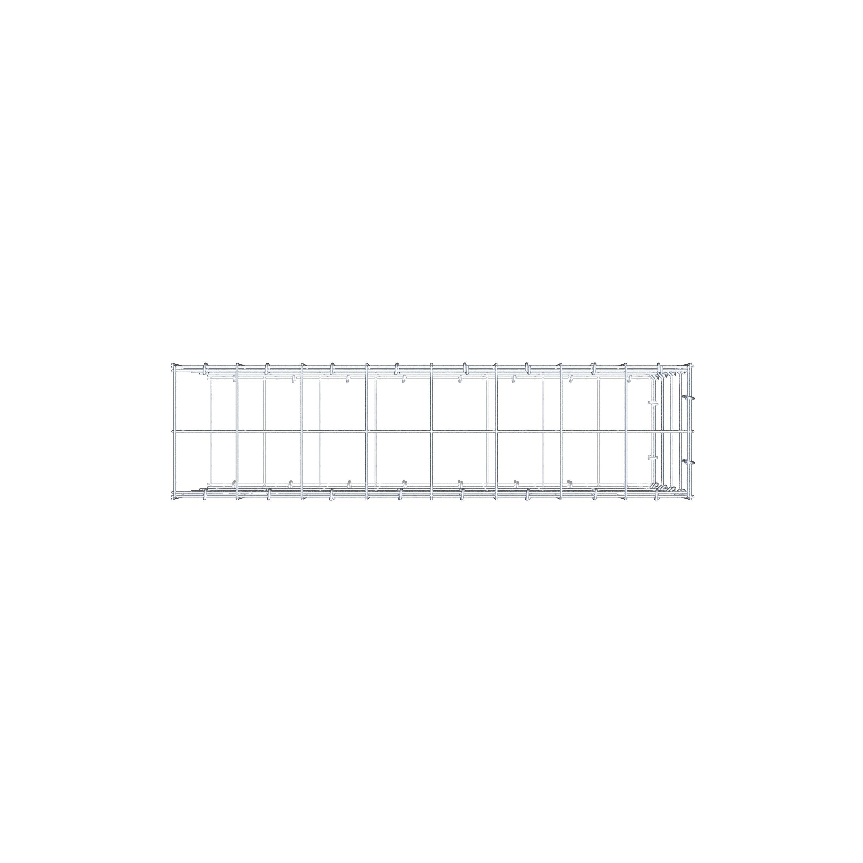 Monteret gabion type 2 80 cm x 40 cm x 20 cm (L x H x D), maskestørrelse 10 cm x 10 cm, C-ring