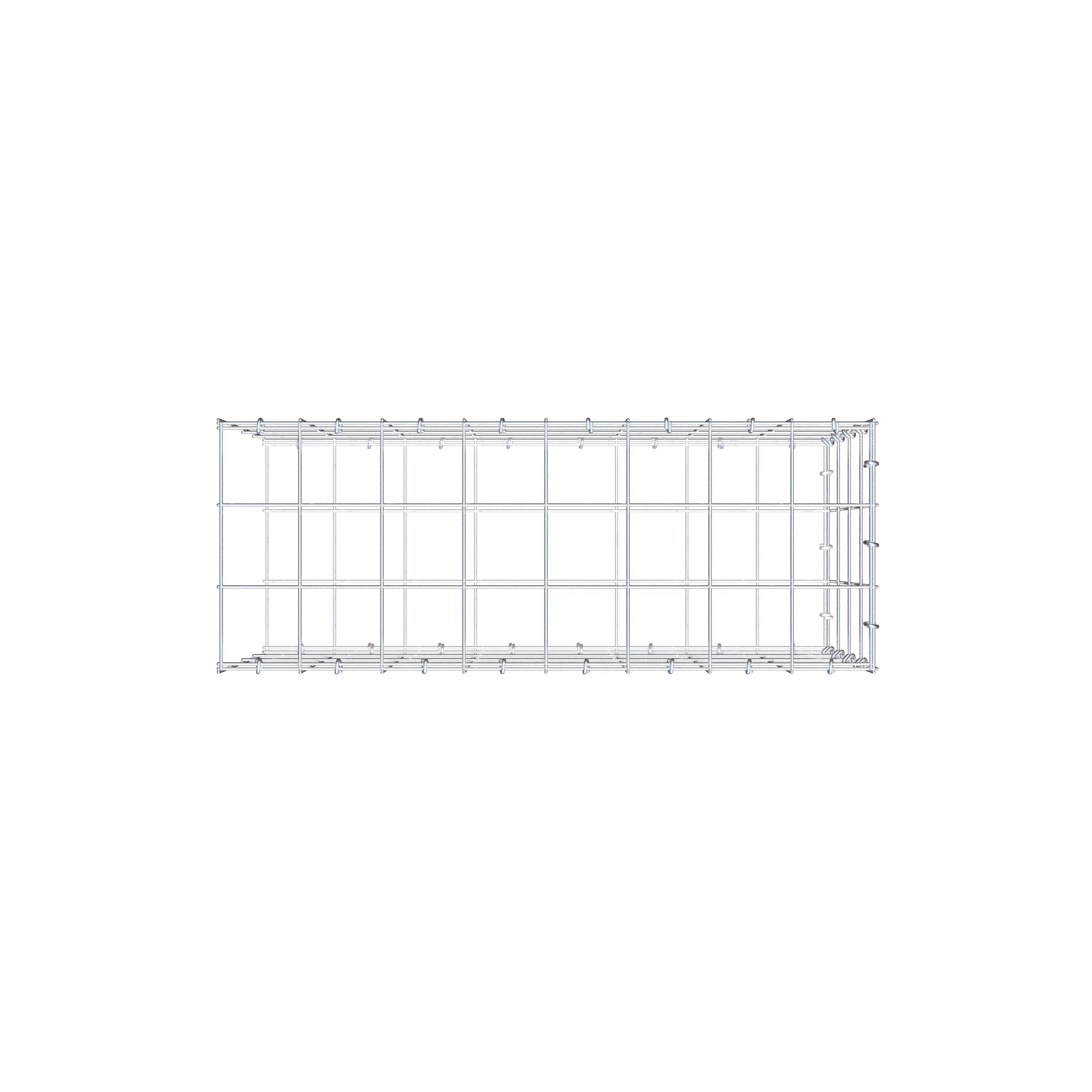 Fourche rapportée type 2 80 cm x 40 cm x 30 cm (L x H x P), mailles 10 cm x 10 cm, anneau C