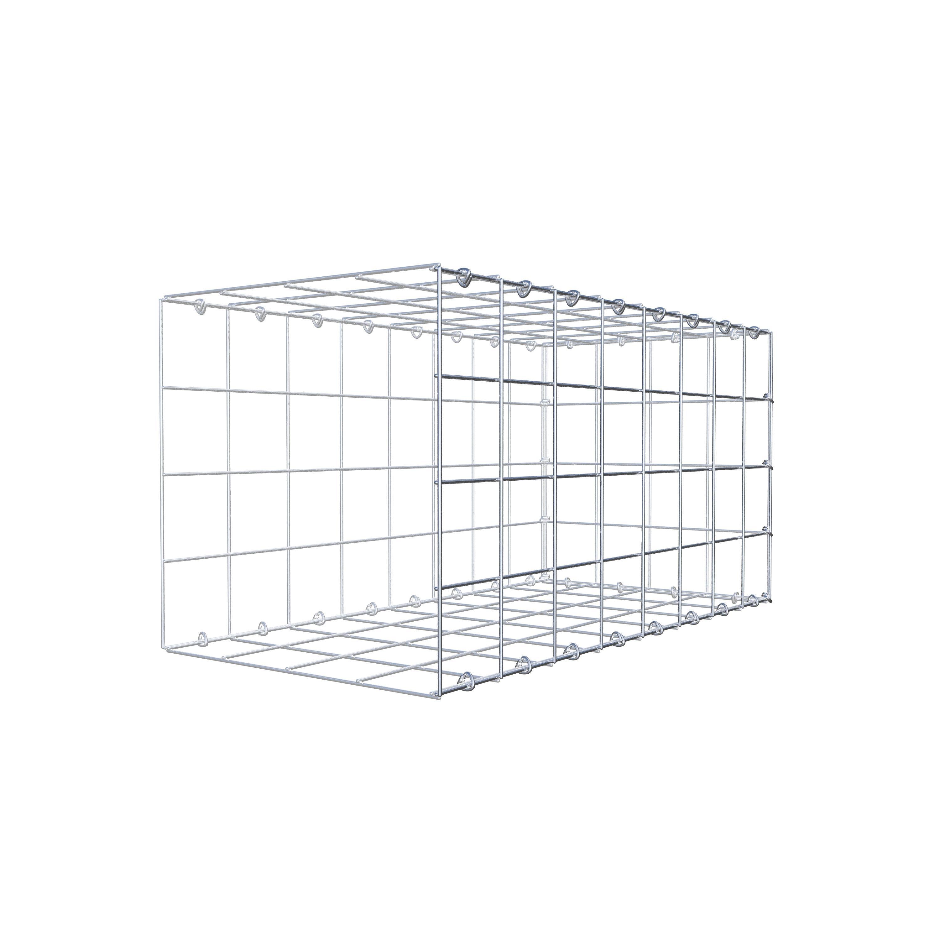 Mounted gabion type 2 80 cm x 40 cm x 40 cm (L x H x D), mesh size 10 cm x 10 cm, C-ring