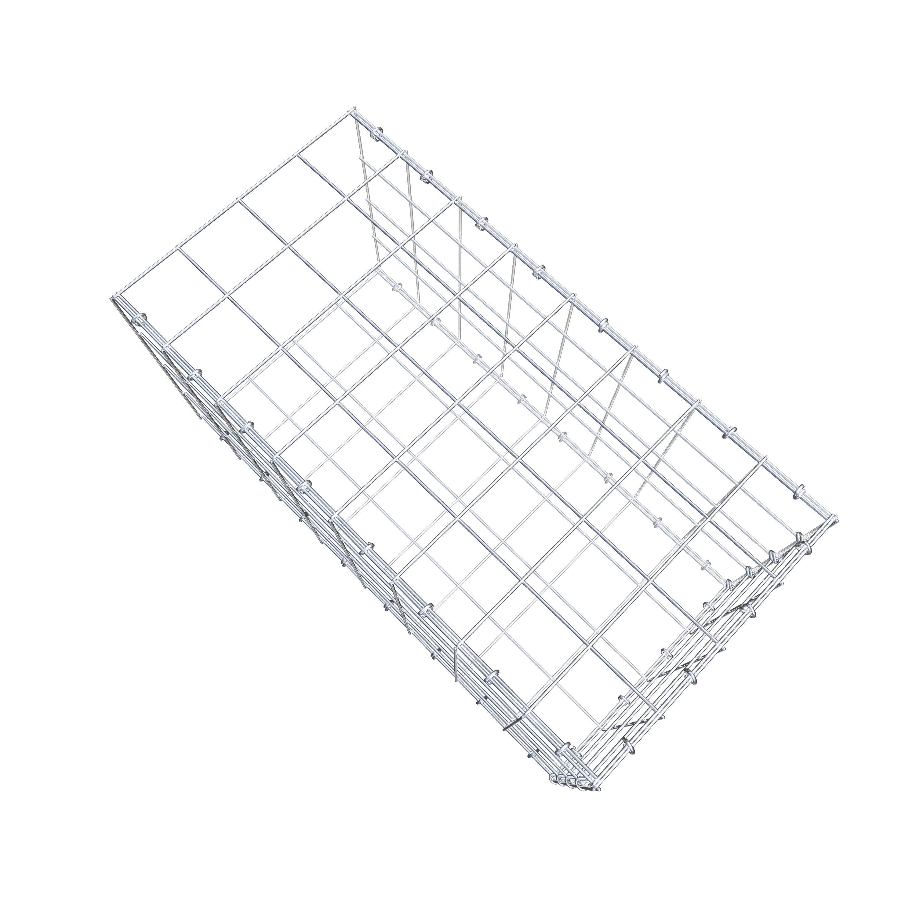 Mounted gabion type 2 80 cm x 40 cm x 40 cm (L x H x D), mesh size 10 cm x 10 cm, C-ring
