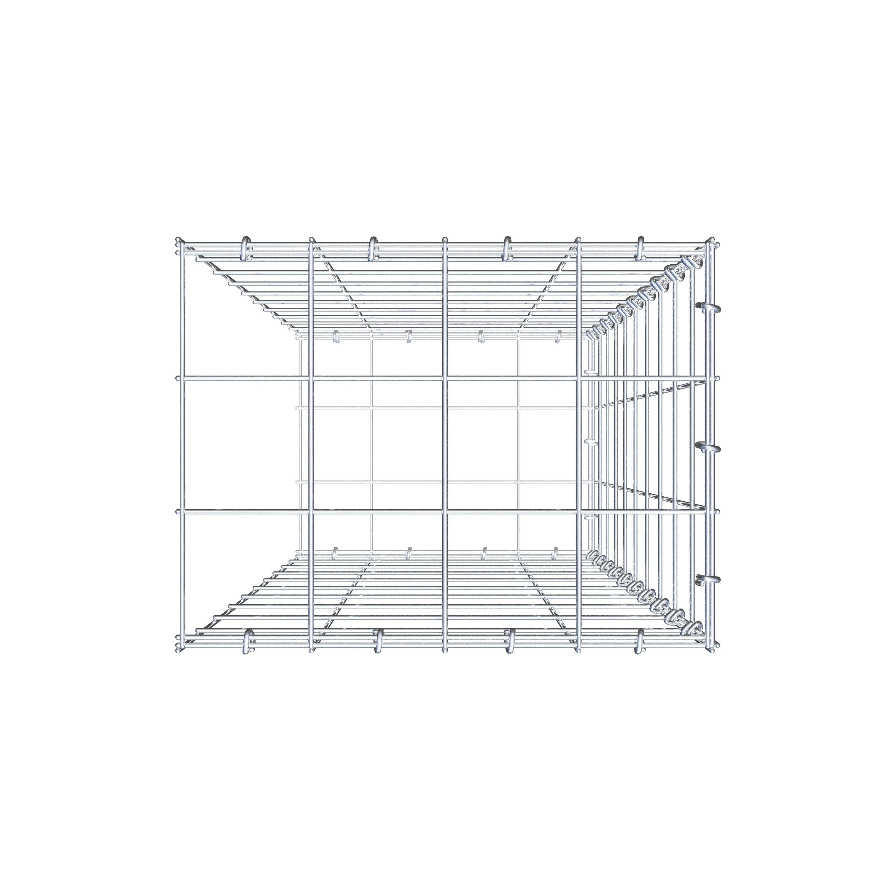 Anbaugabione Typ 2 100 cm x 40 cm x 30 cm (L x H x T), Maschenweite 10 cm x 10 cm, C-Ring