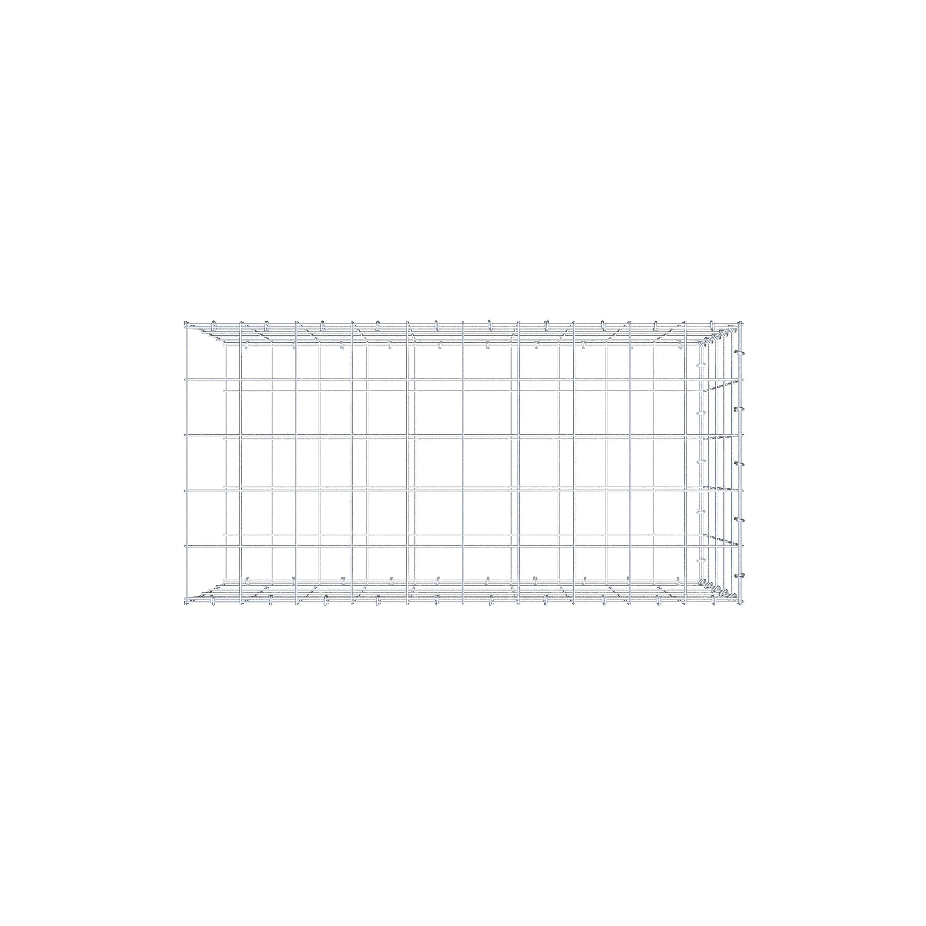 Anbaugabione Typ 2 100 cm x 50 cm x 50 cm (L x H x T), Maschenweite 10 cm x 10 cm, C-Ring