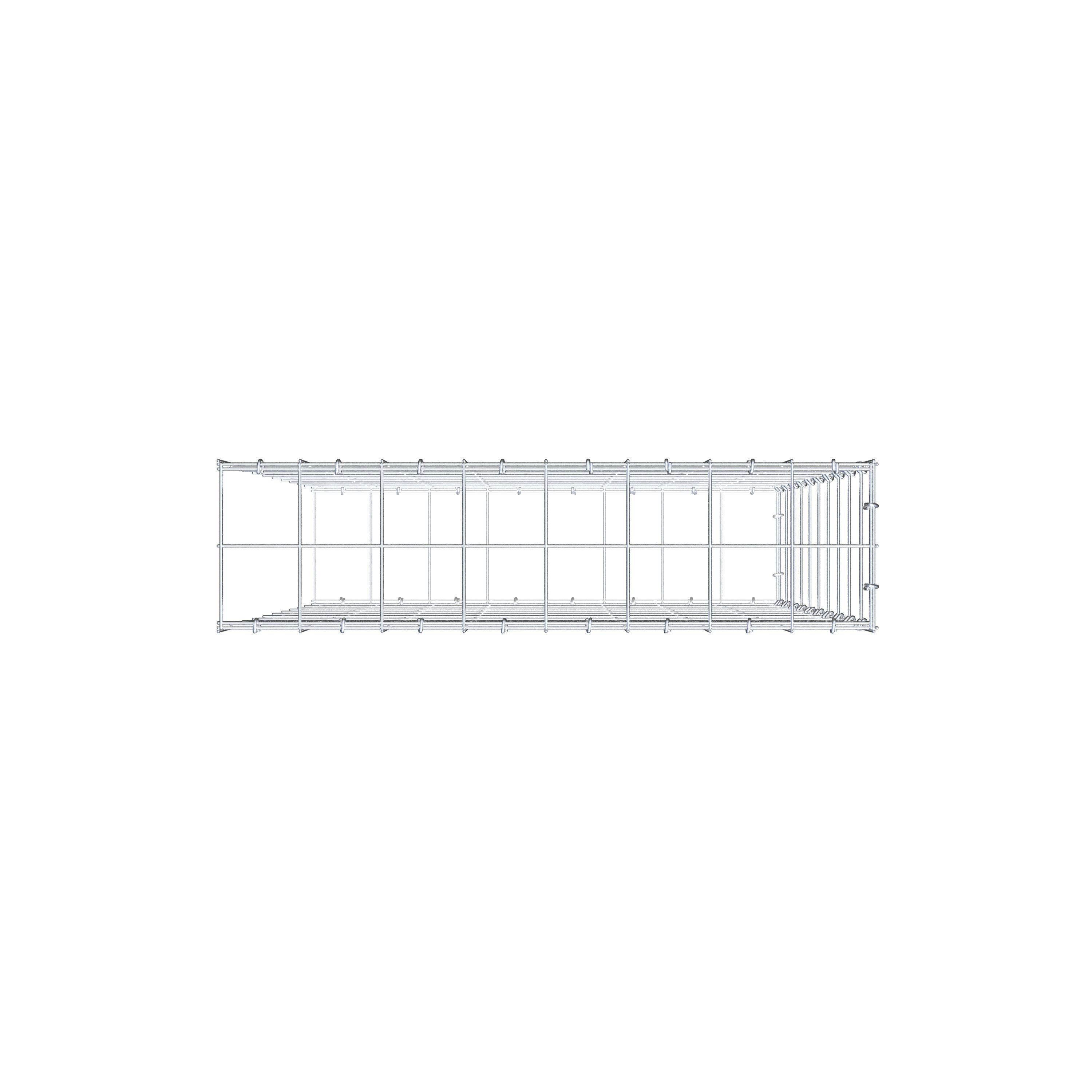 Anbaugabione Typ 2 100 cm x 80 cm x 20 cm (L x H x T), Maschenweite 10 cm x 10 cm, C-Ring