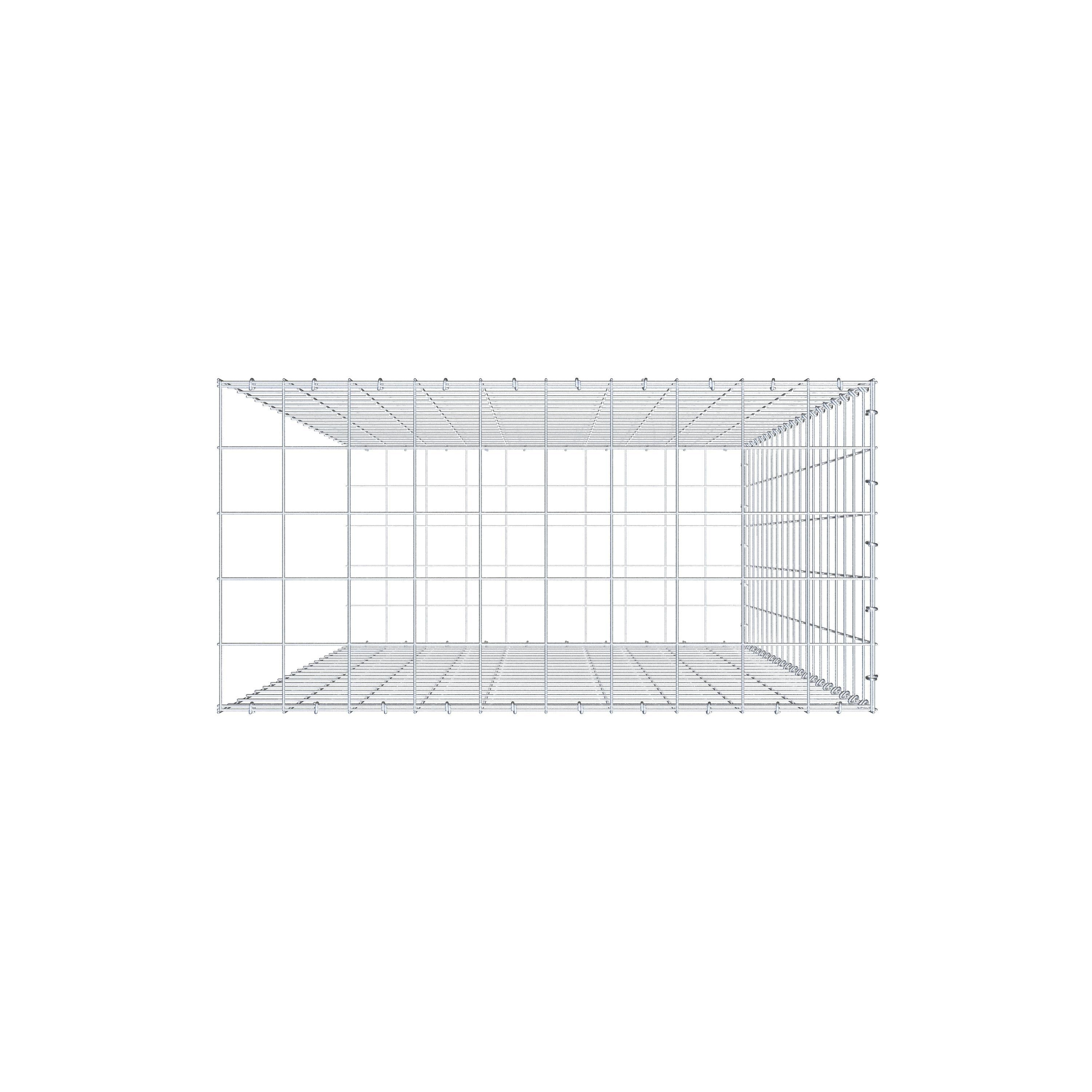 Pile aggiuntivo tipo 2 200 cm x 100 cm x 50 cm (L x H x P), maglia 10 cm x 10 cm, anello a C