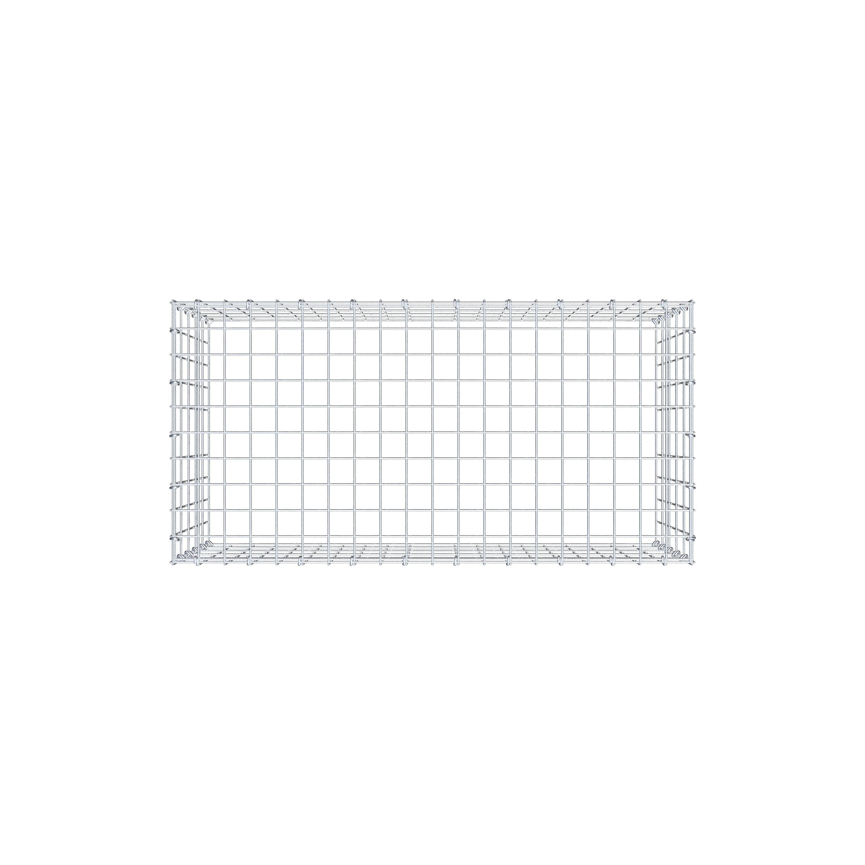 Type 3 oplegkorf 100 cm x 50 cm x 50 cm (L x H x D), maaswijdte 5 cm x 10 cm, C-ring