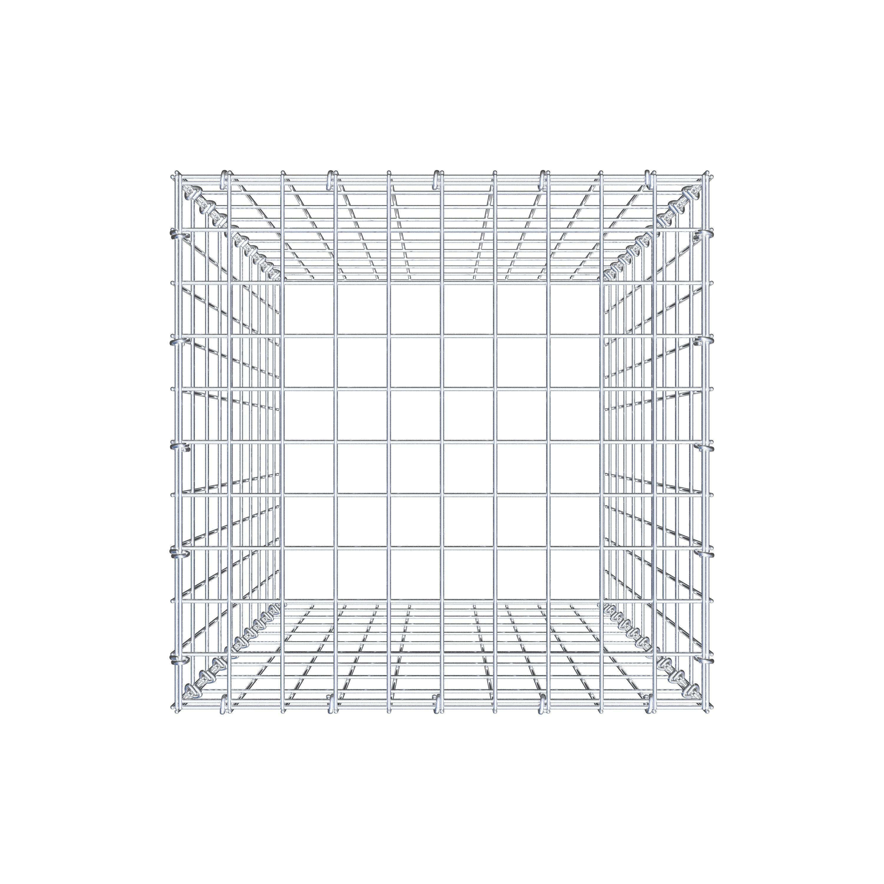 Type 3 oplegkorf 100 cm x 50 cm x 50 cm (L x H x D), maaswijdte 5 cm x 10 cm, C-ring