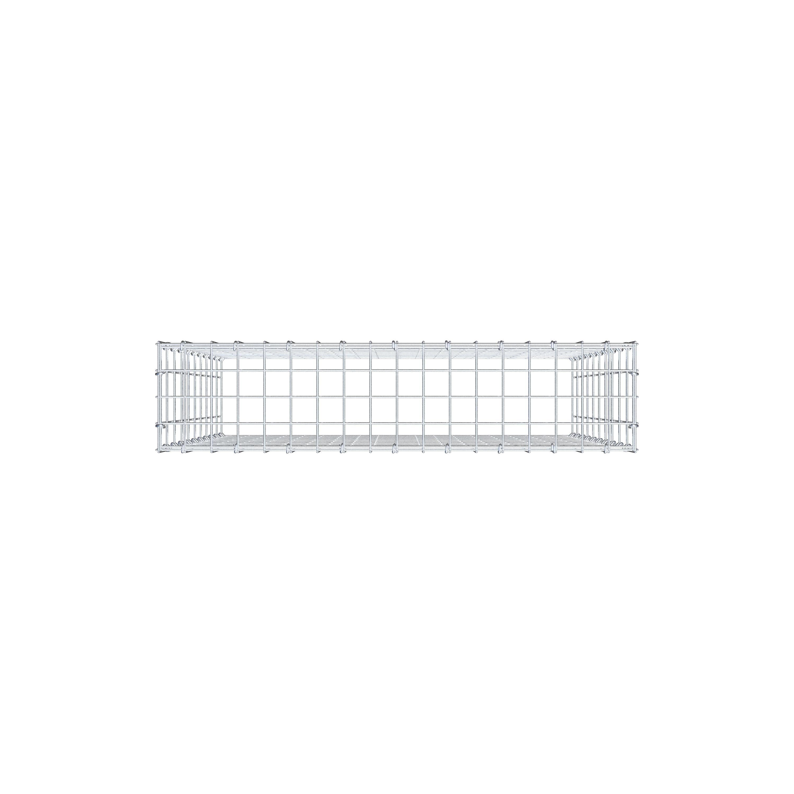Anbaugabione Typ 3 100 cm x 90 cm x 20 cm (L x H x T), Maschenweite 5 cm x 10 cm, C-Ring