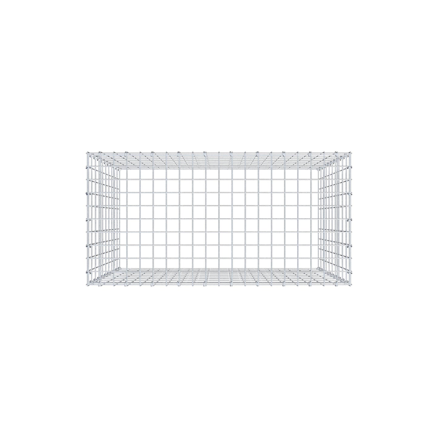 Anbaugabione Typ 3 100 cm x 100 cm x 50 cm (L x H x T), Maschenweite 5 cm x 10 cm, C-Ring