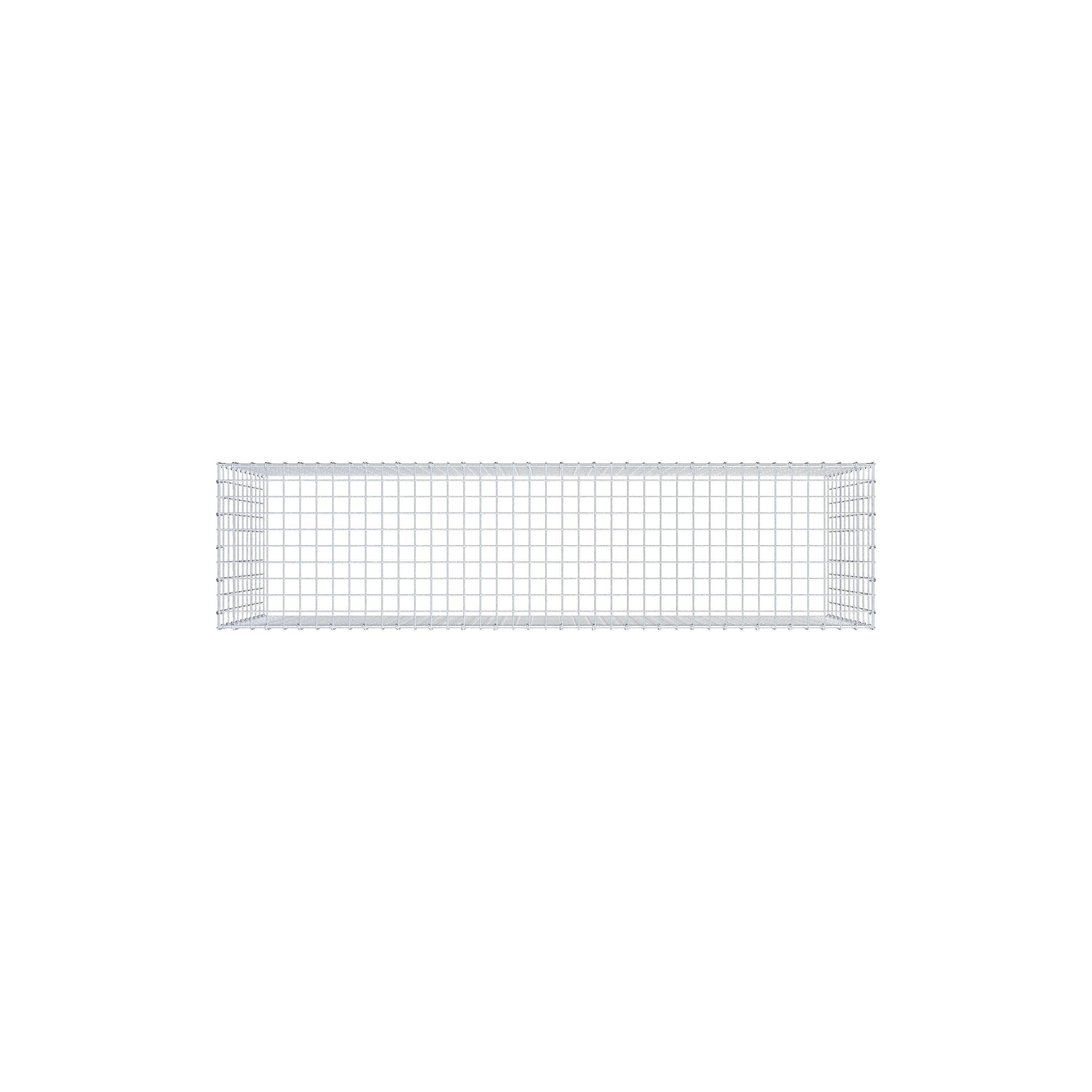 Anbaugabione Typ 3 200 cm x 100 cm x 50 cm (L x H x T), Maschenweite 5 cm x 10 cm, C-Ring