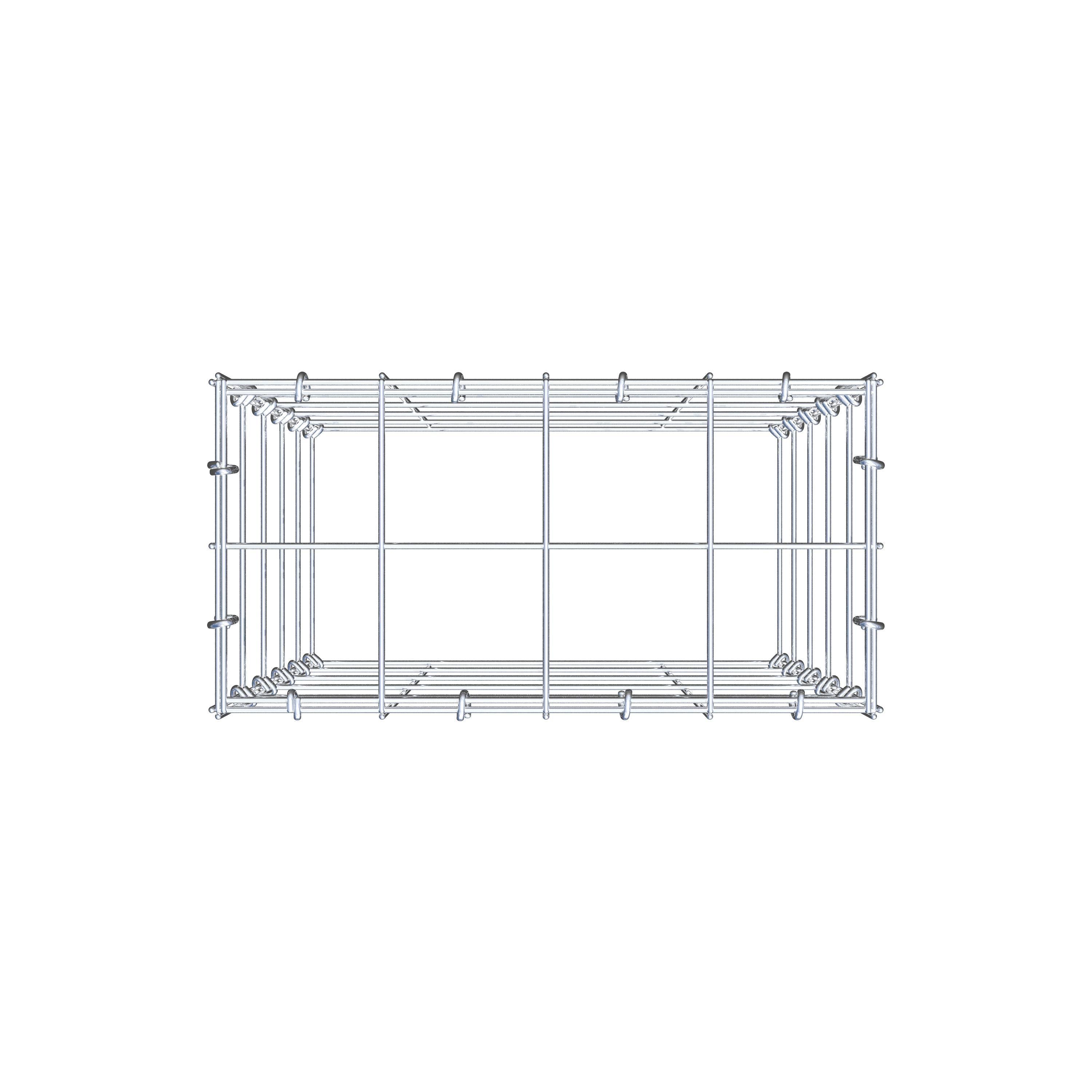 Anbaugabione Typ 3 50 cm x 40 cm x 20 cm (L x H x T), Maschenweite 10 cm x 10 cm, C-Ring