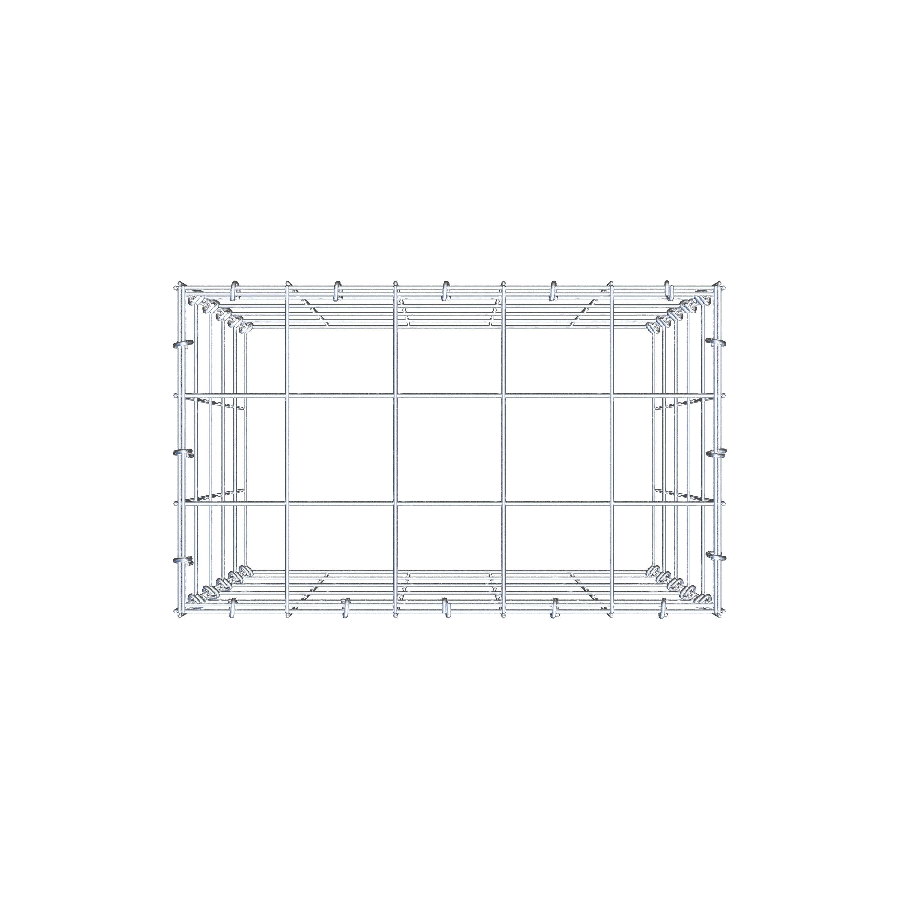 Anbaugabione Typ 3 50 cm x 50 cm x 30 cm (L x H x T), Maschenweite 10 cm x 10 cm, C-Ring