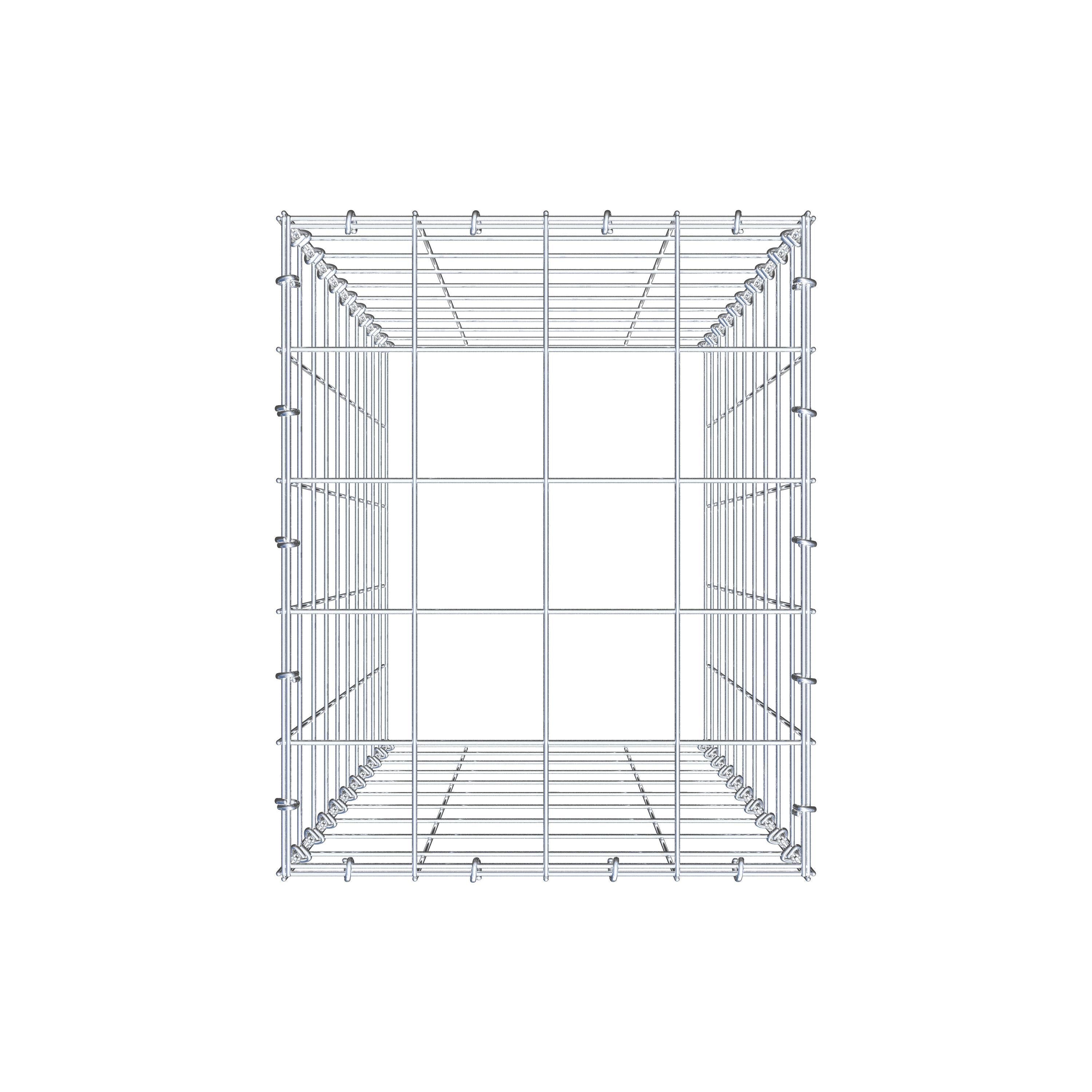 Anbaugabione Typ 3 100 cm x 40 cm x 50 cm (L x H x T), Maschenweite 10 cm x 10 cm, C-Ring