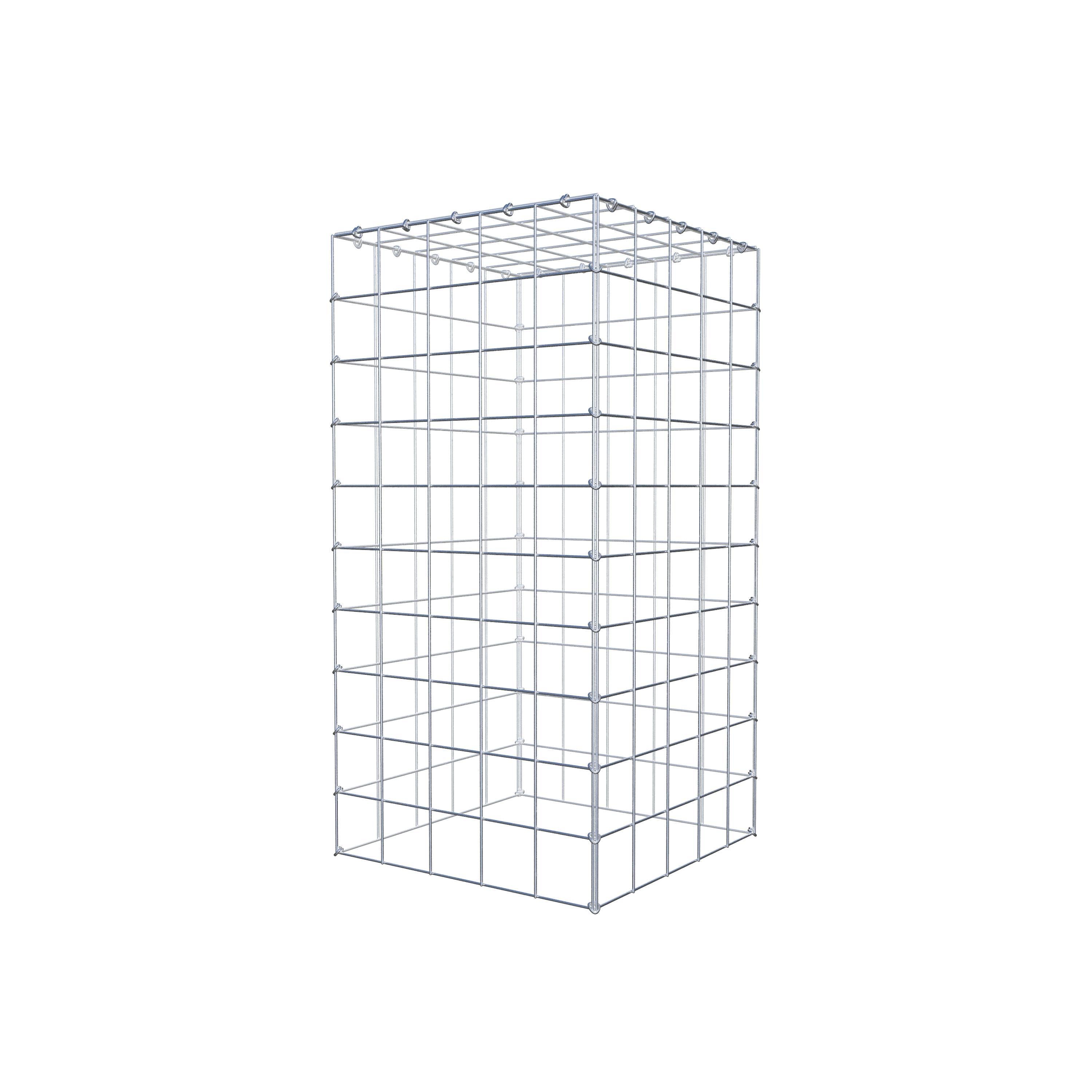 Gabbione aggiuntivo di tipo 3 100 cm x 50 cm x 50 cm (L x H x P), maglia 10 cm x 10 cm, anello a C