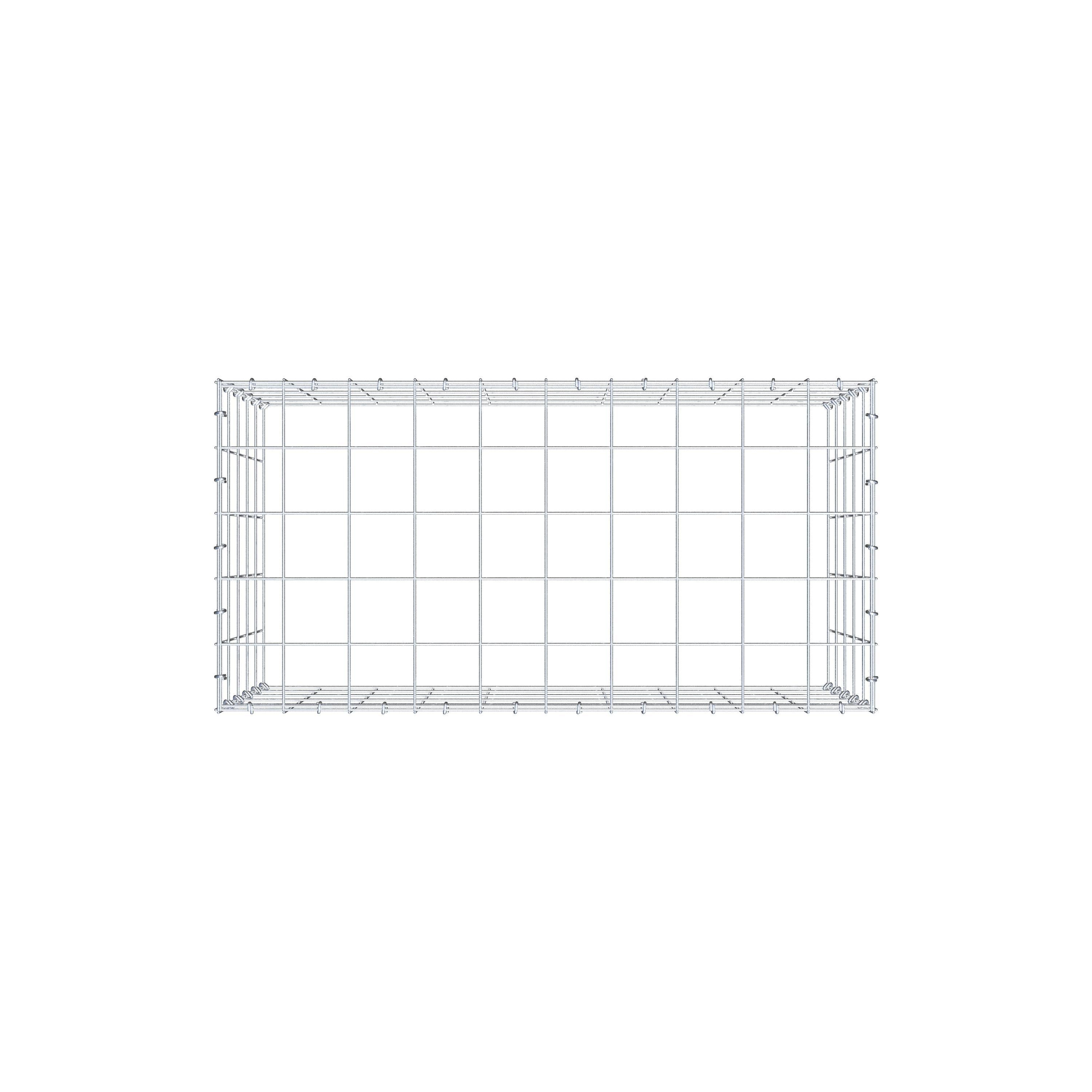 Gabbione aggiuntivo di tipo 3 100 cm x 50 cm x 50 cm (L x H x P), maglia 10 cm x 10 cm, anello a C