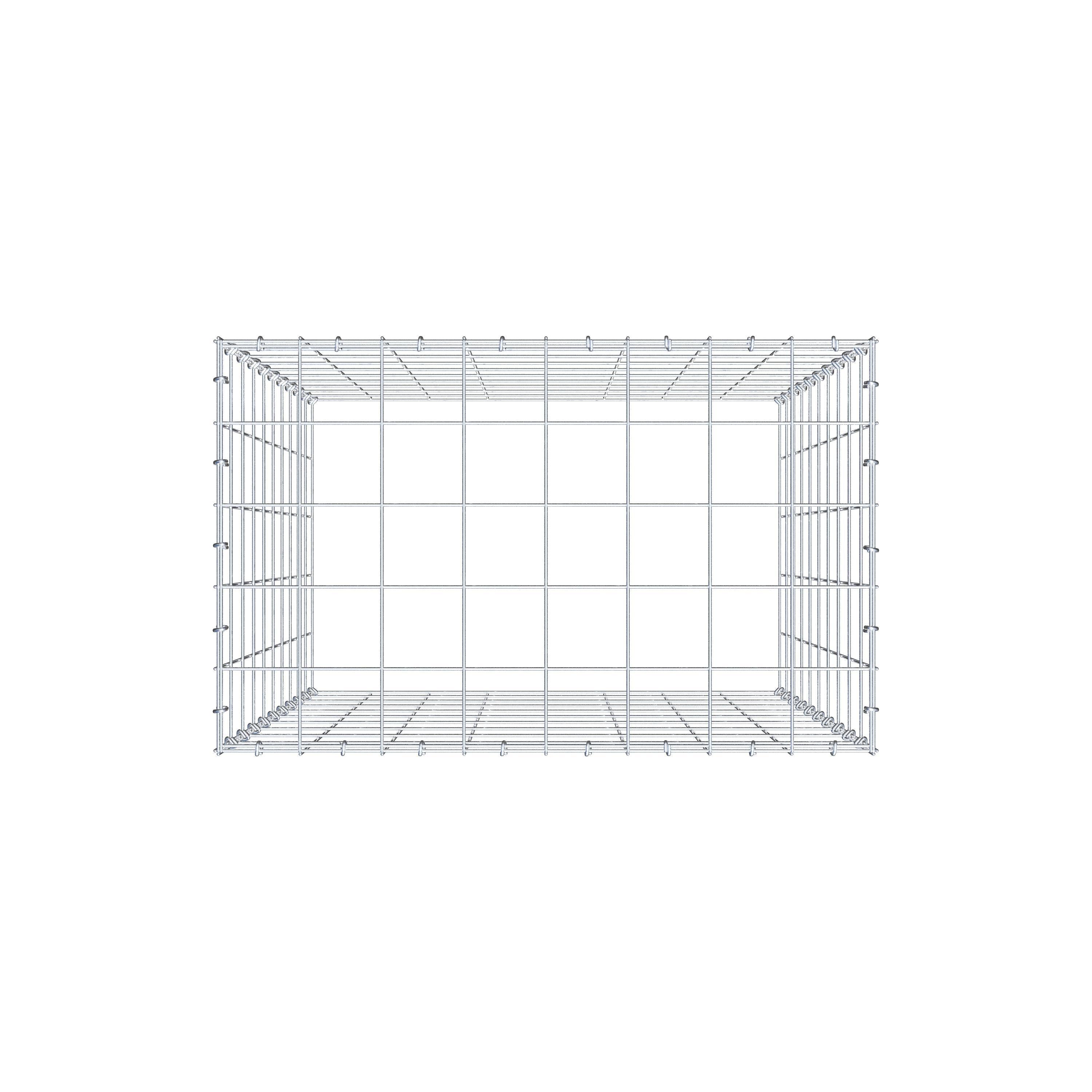 Anbaugabione Typ 3 100 cm x 80 cm x 50 cm (L x H x T), Maschenweite 10 cm x 10 cm, C-Ring