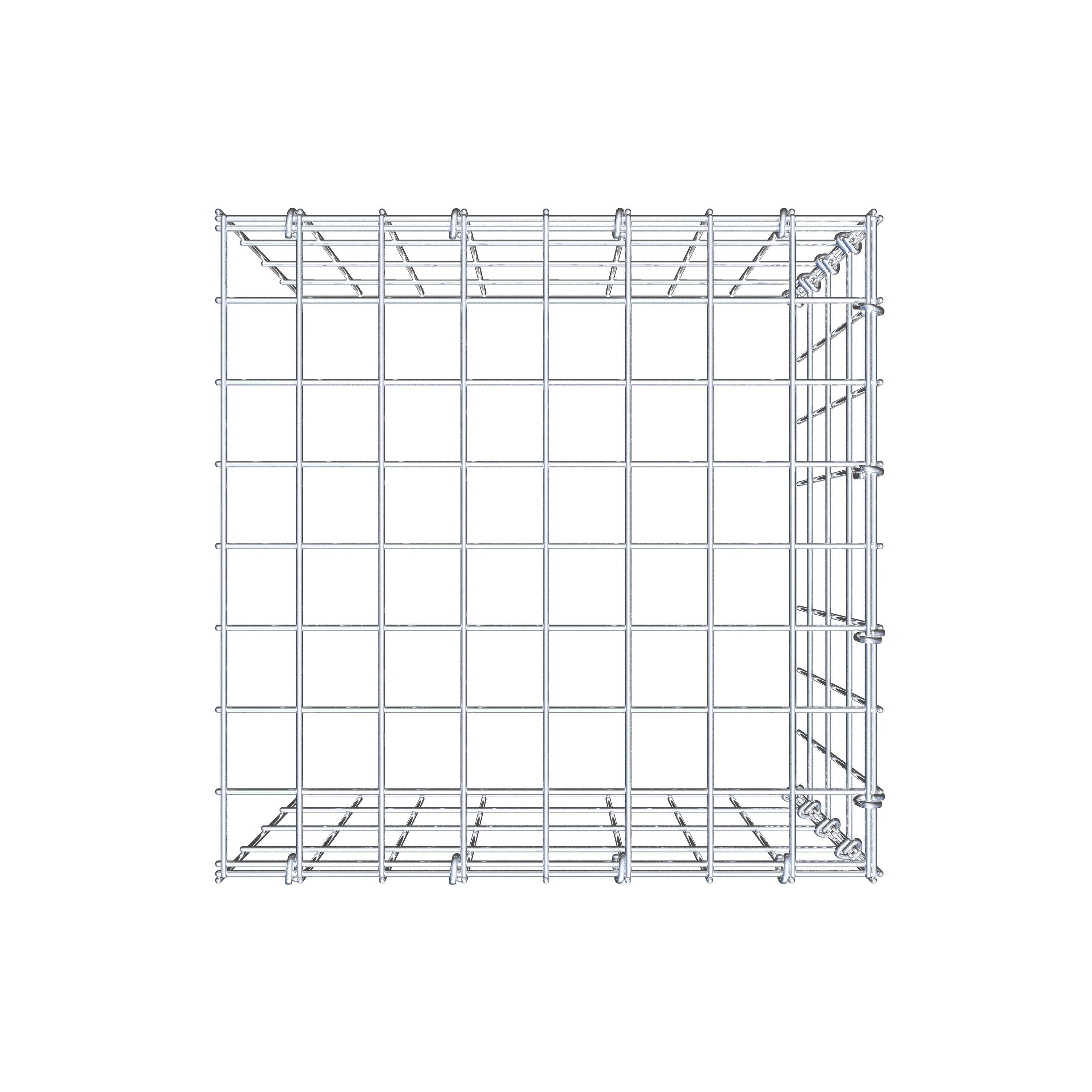 Add-on schanskorf type 4 40 cm x 40 cm x 40 cm (L x H x D), maaswijdte 5 cm x 10 cm, C-ring