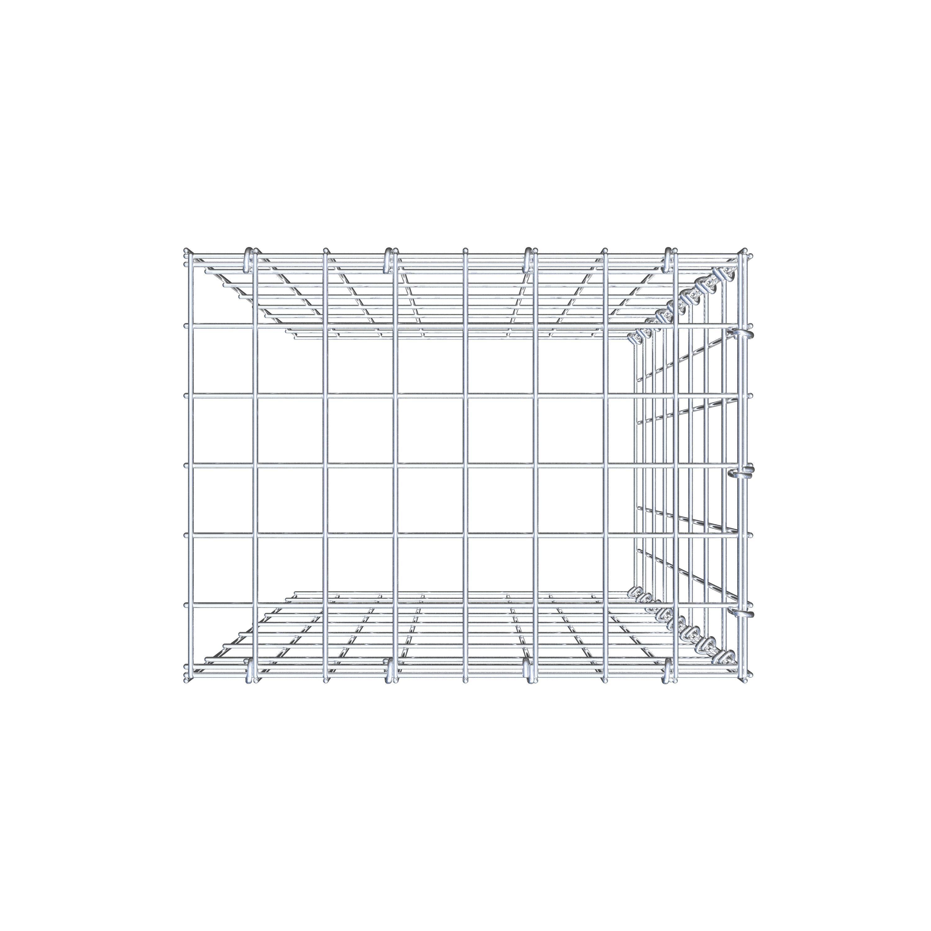 Anbaugabione Typ 4 80 cm x 40 cm x 30 cm (L x H x T), Maschenweite 5 cm x 10 cm, C-Ring
